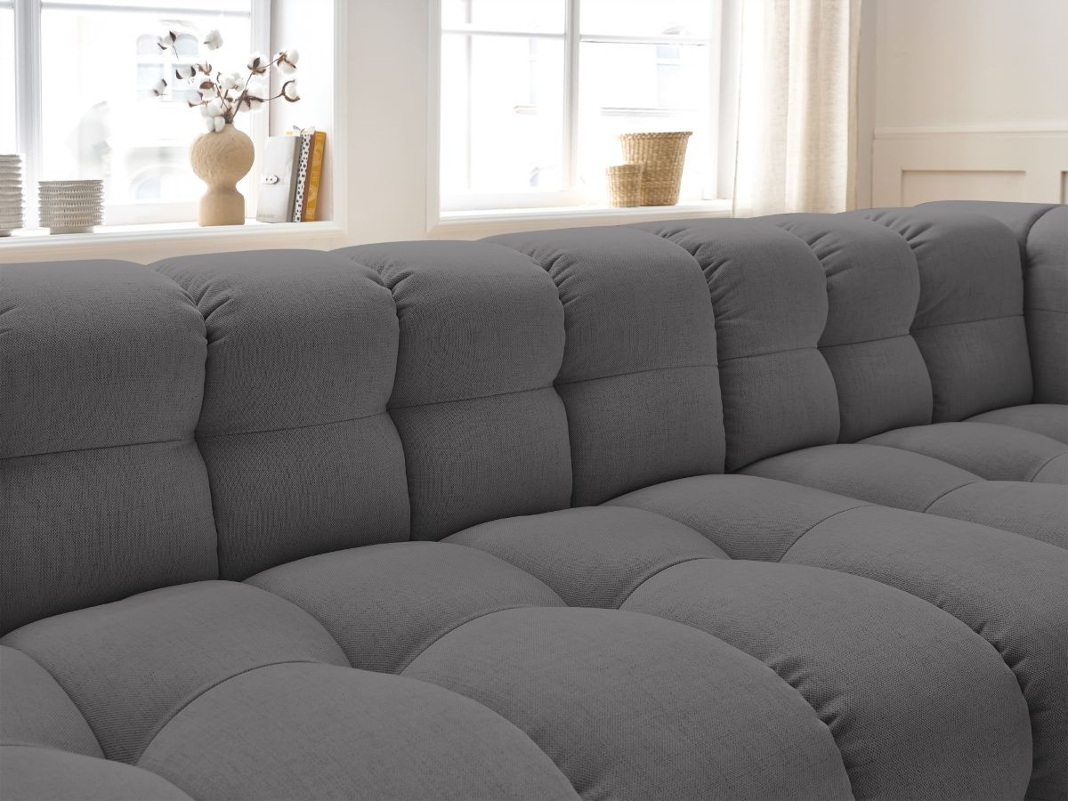 Bobochic Cloud Ecksofa 288 × 184 cm Stoff Dunkelgrau Ecke rechts