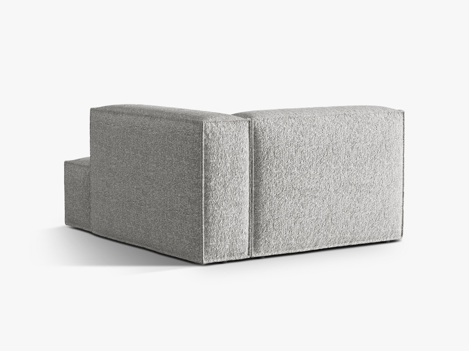 Micadoni Recamiere Nuria 1-Sitzer Rechts Boucle Silber