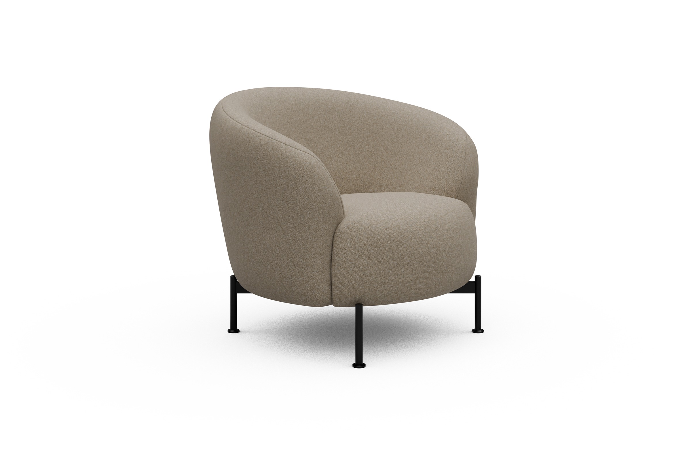 Sessel Ronda X-Metallgestell Schwarz Satya-Natural