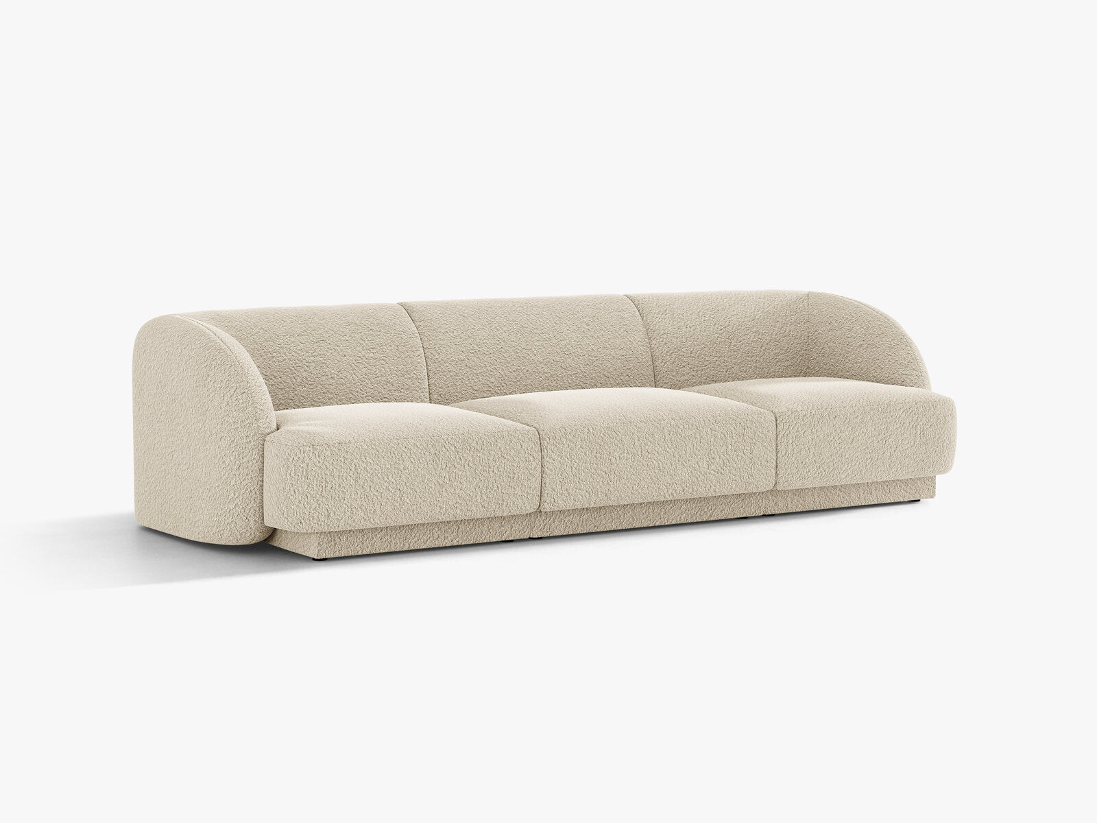 Micadoni Sofa Miley 3-Sitzer Boucle Baloo Beige