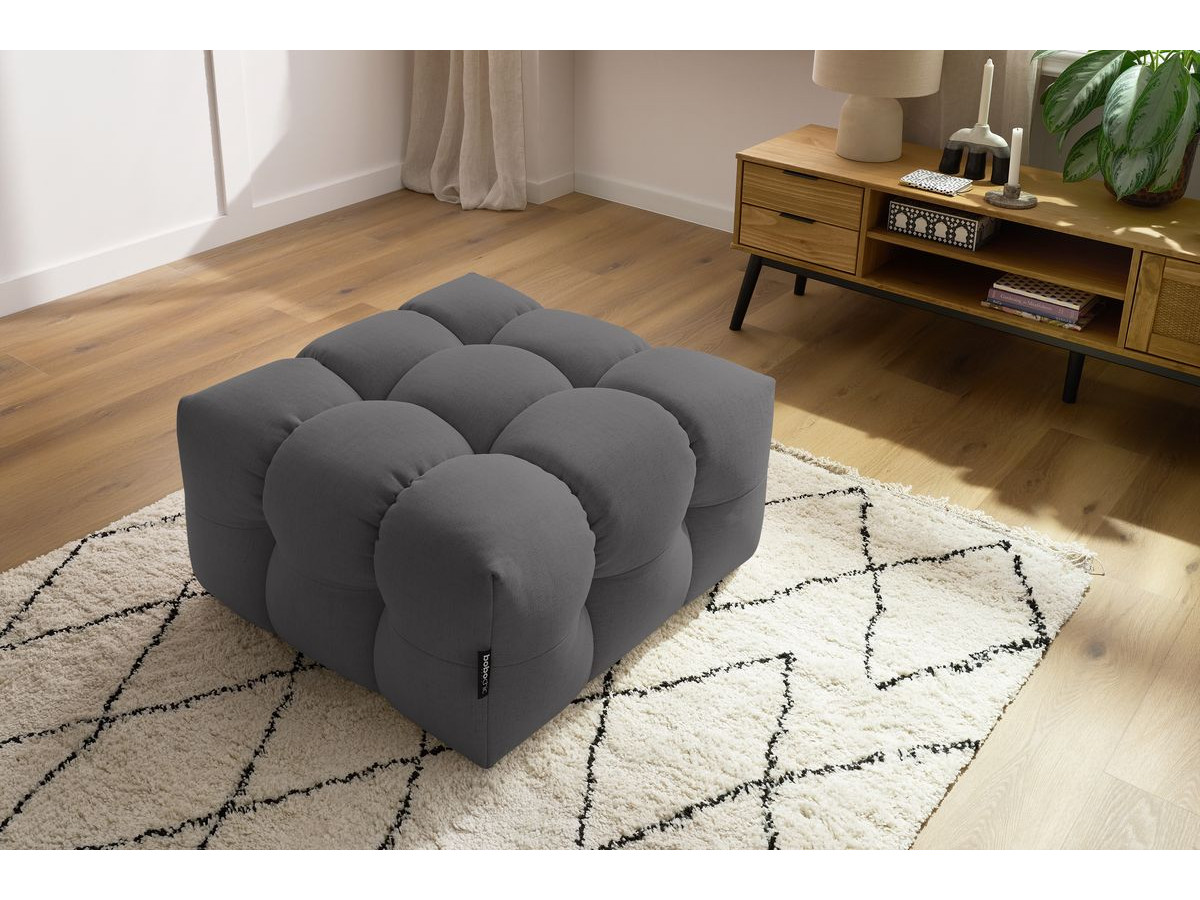 Bobochic Cloud Pouf Stoff Dunkelgrau