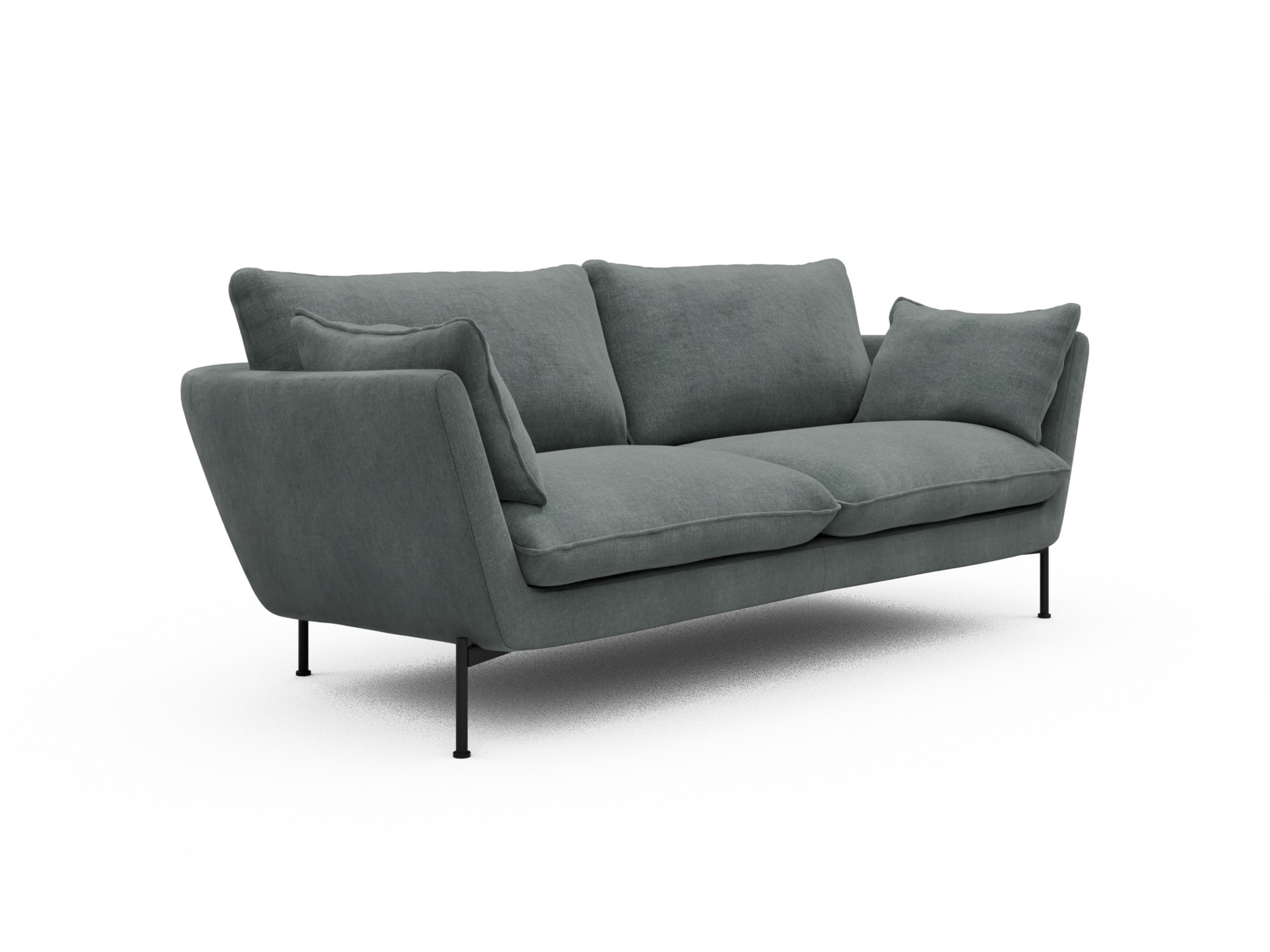 Skandi Home Sofa Anton 2-Sitzer Smooth-Silver-Grey moebelfaktor