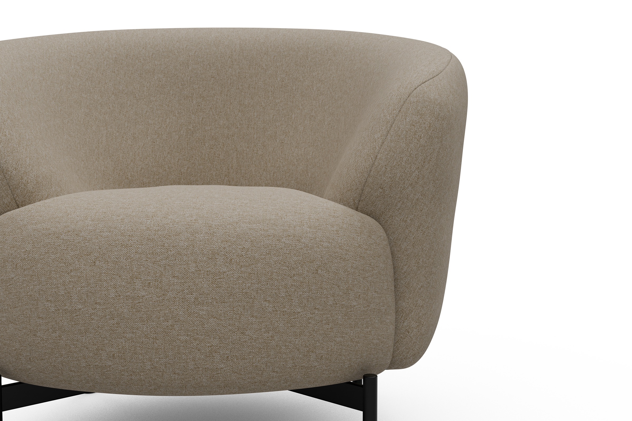 Sessel Ronda X-Metallgestell Schwarz Satya-Natural
