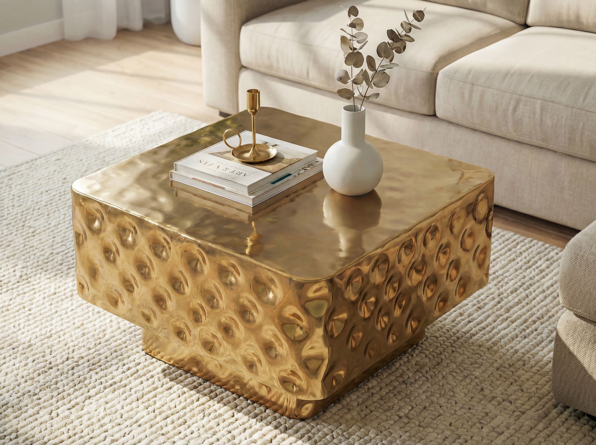 Couchtisch Lister Aluminium Gold 60 × 60 × 38 cm