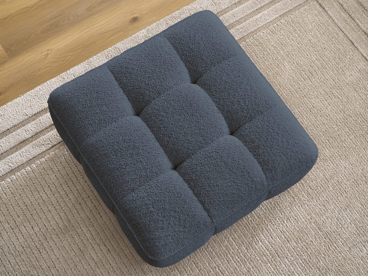 Bobochic Anis Pouf Bouclé-Stoff Dunkelblau
