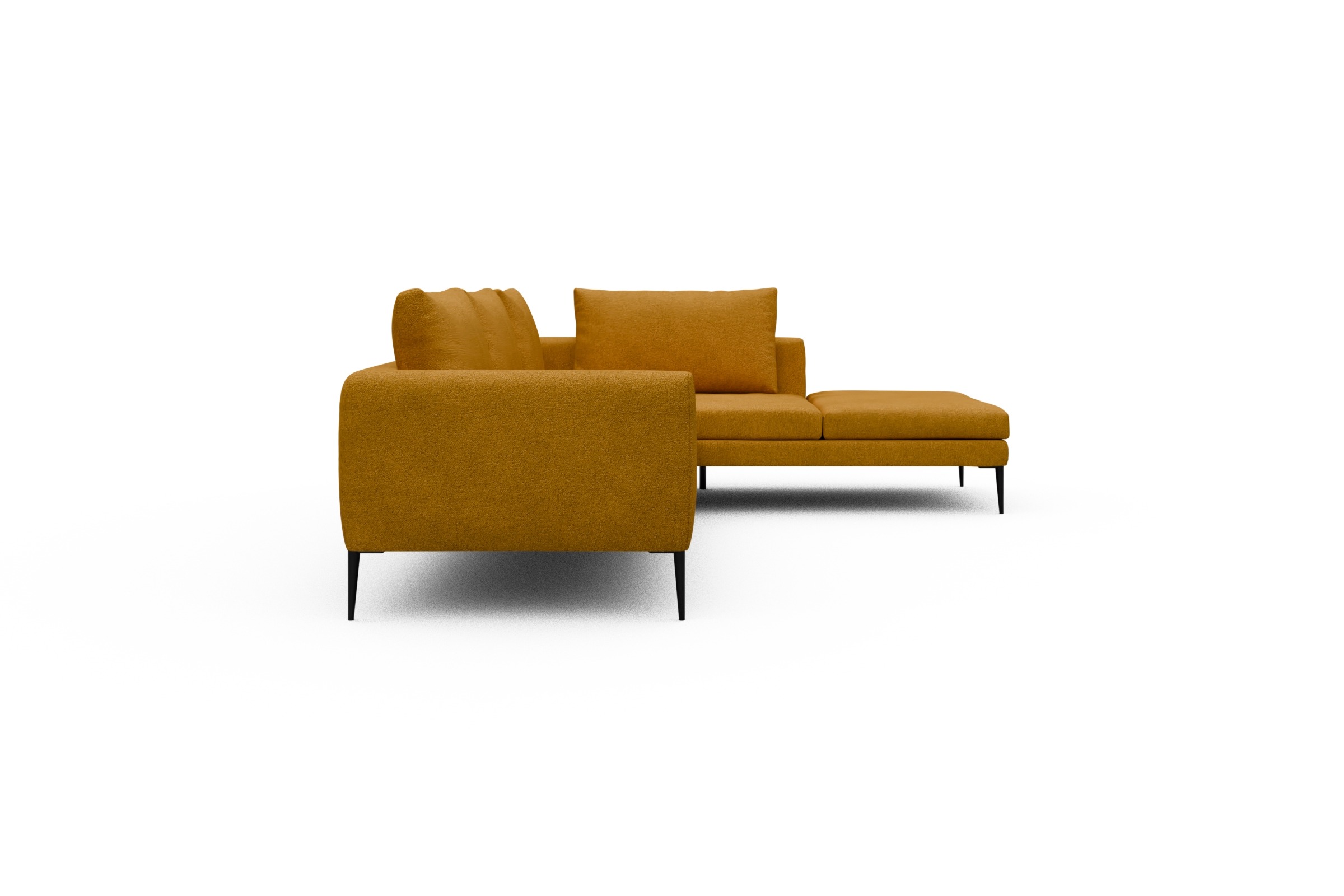 Ecksofa Paul Relax-Ecke links mit 3-Sitzer Boucle-Ochre