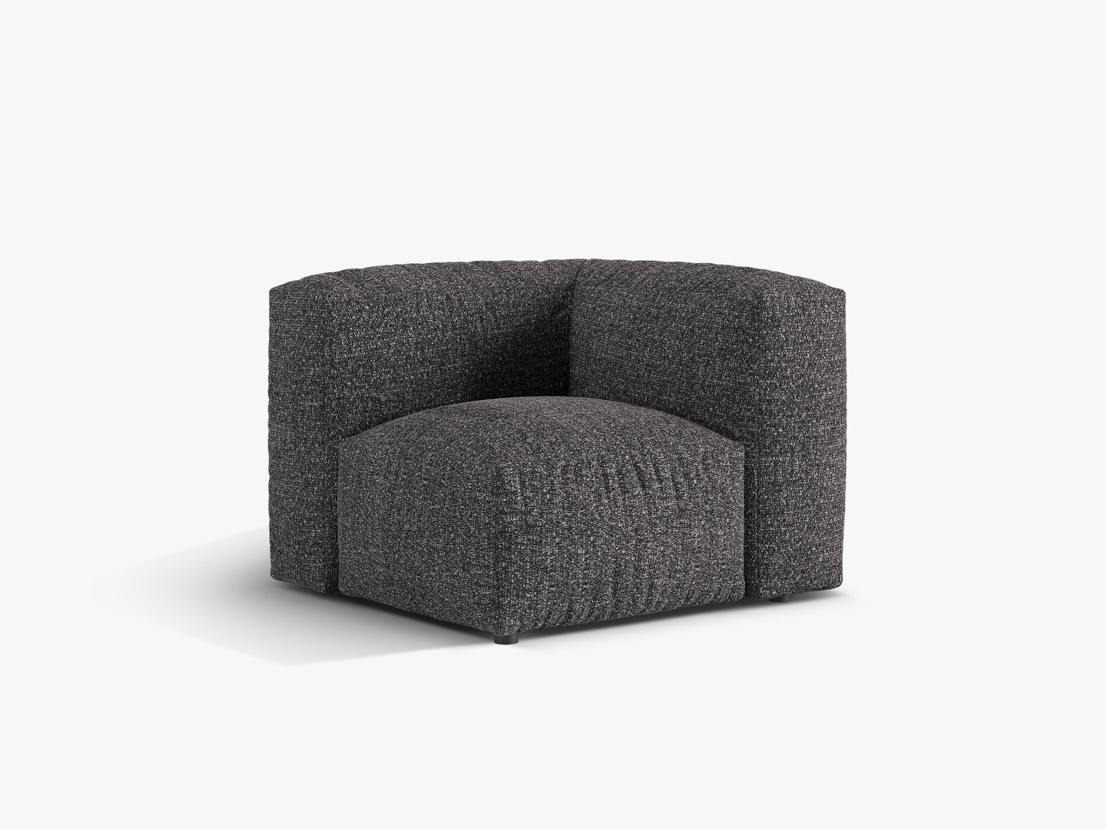 Micadoni Eckmodul Martina 1-Sitzer Klein Boucle Monet Anthrazit