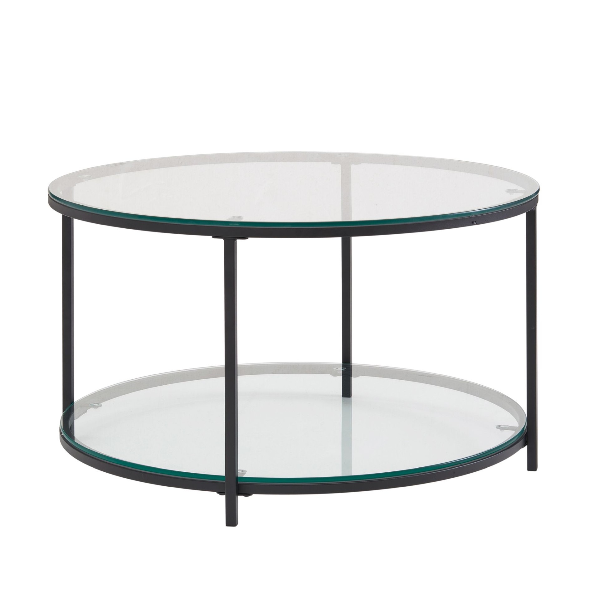 Couchtisch Sudavik Glas Schwarz Ø 80 cm