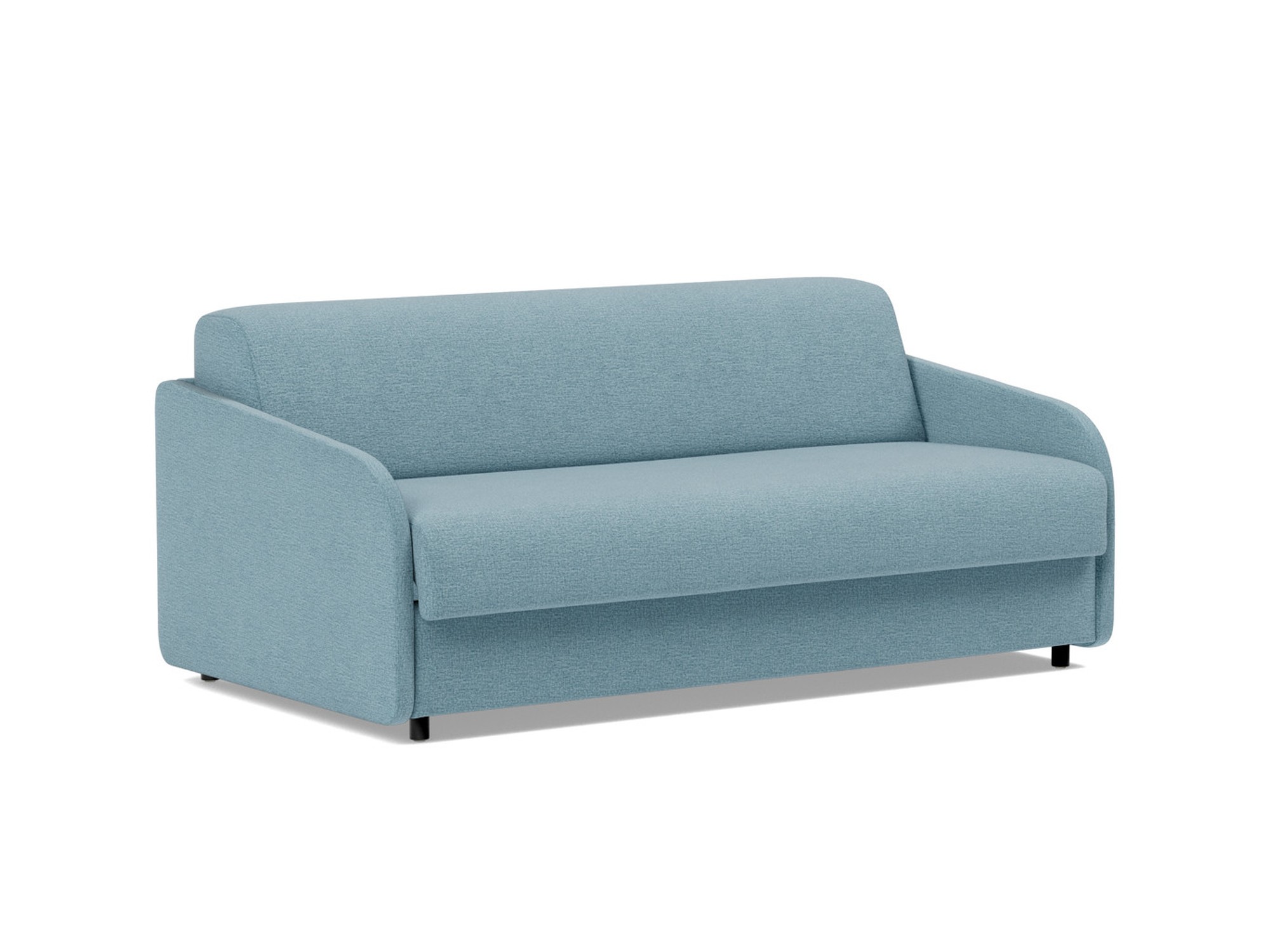 Schlafsofa Eivor mit Memory-Matratze 140 Flachgewebe Mixed Dance 525-Light-Blue