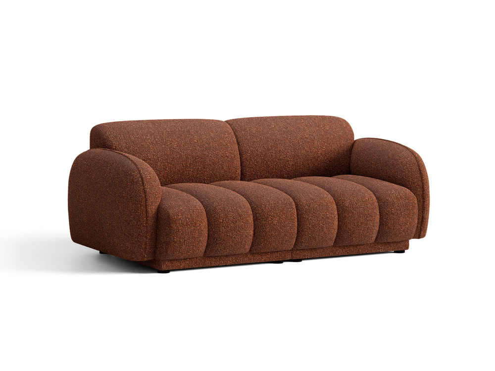 Cosmopolitan Design Sofa Bilbao 3-Sitzer Boucle Miles Terrakotta