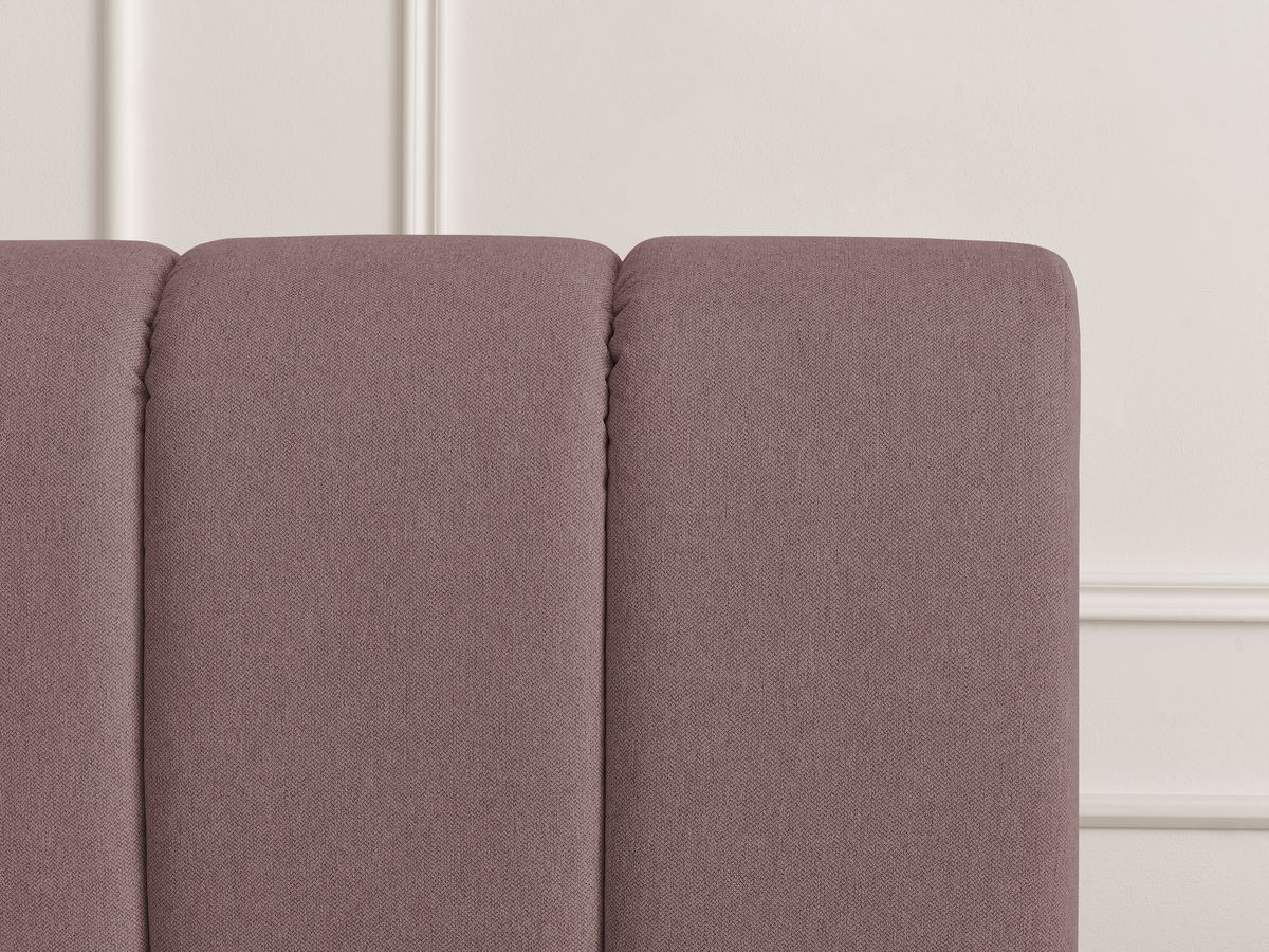 Bobochic Denali Polsterbett mit Bettkasten Stoff Rosa, Liegefläche 140 × 190 cm