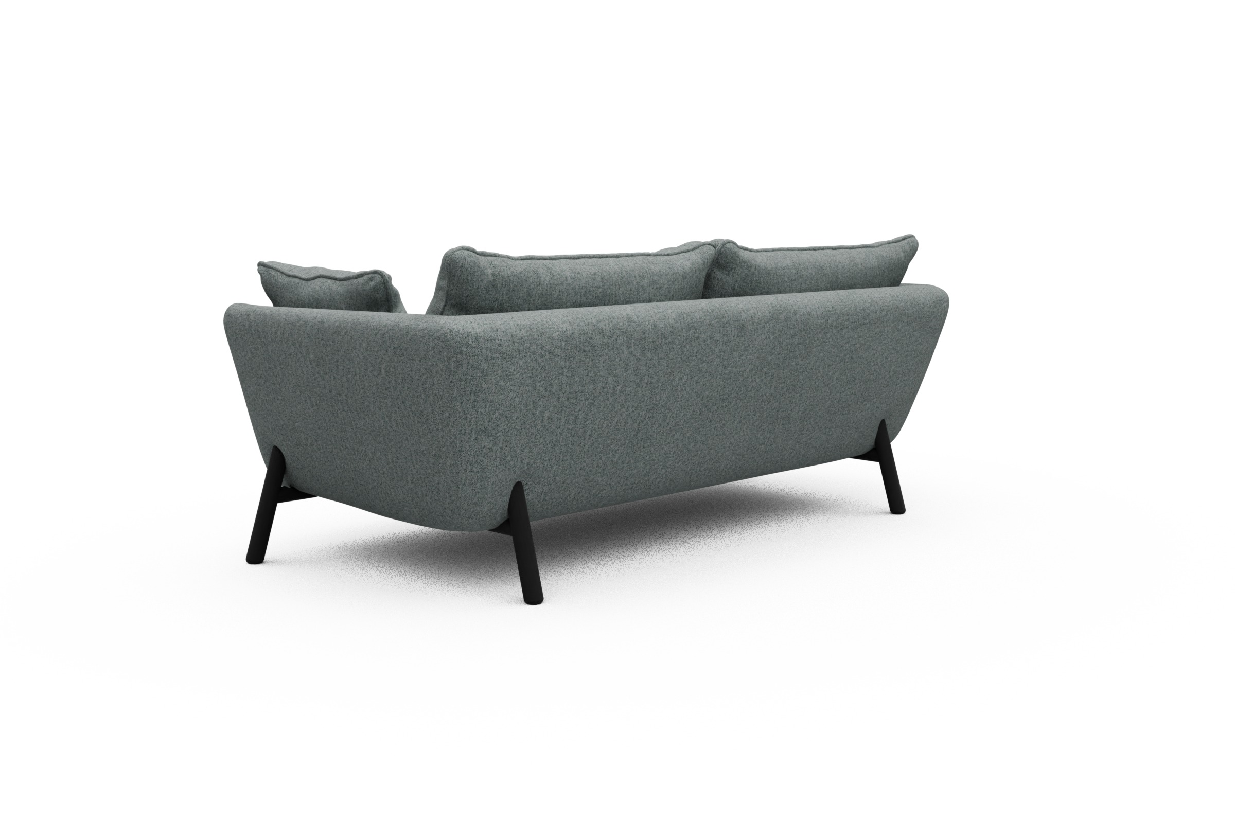 Sofa Emil PREMIUM 2-Sitzer Beinfarbe Eiche Schwarz Casone-Light-Mixed-Green
