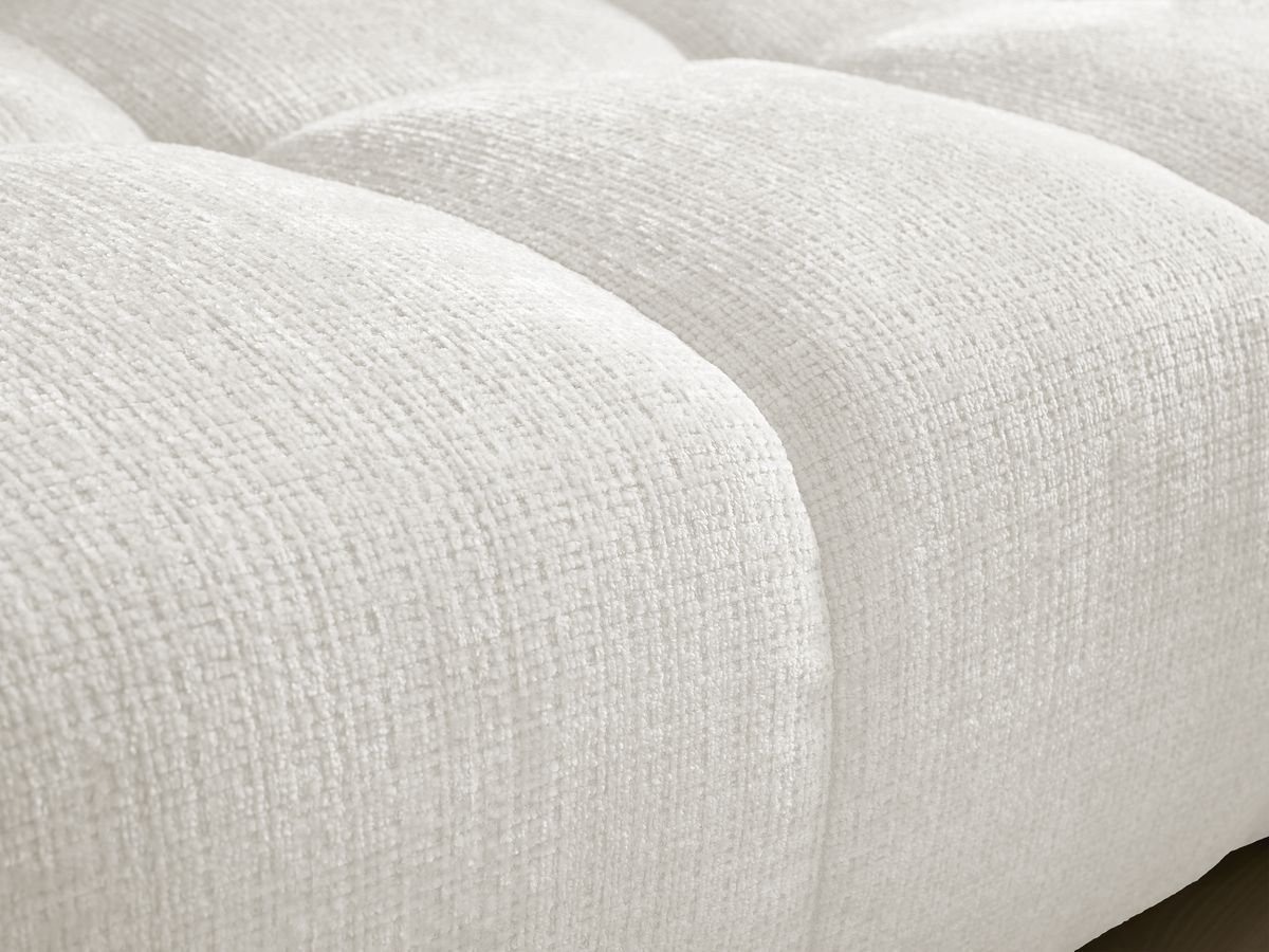 Bobochic Anakin Sofa 3-Sitzer, 2 Kissen Strukturstoff Weiß