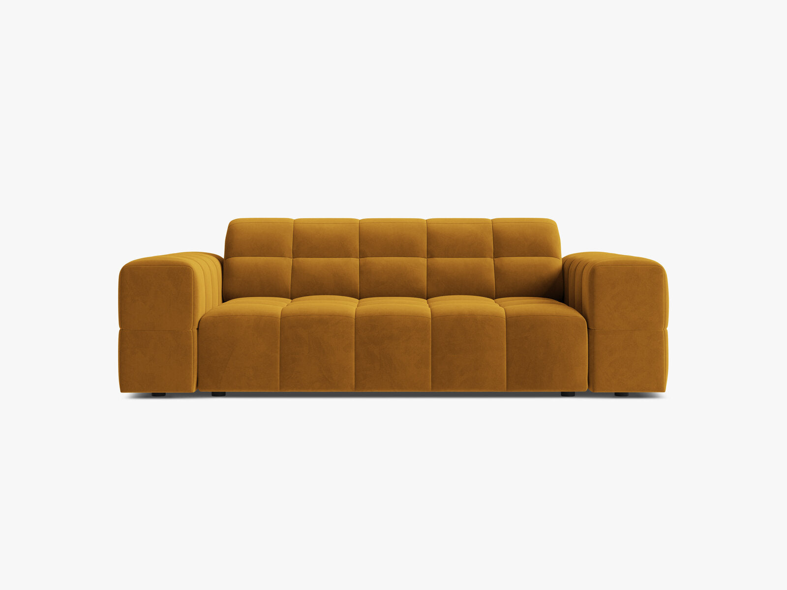 Micadoni Jennifer Sofa 2-Sitzer Samt Bluvel Gelb