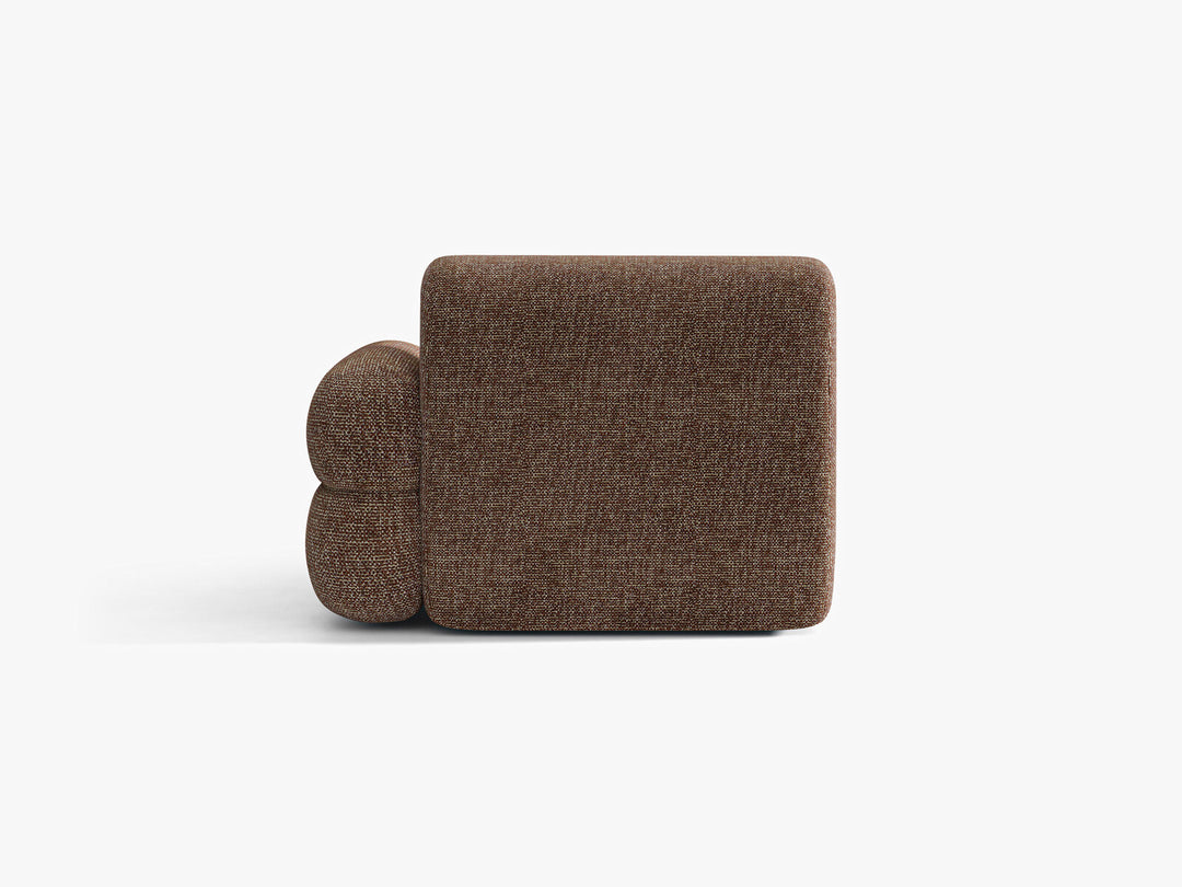 Micadoni Neo Chaiselongue Rechts Chenille Silencio Braun