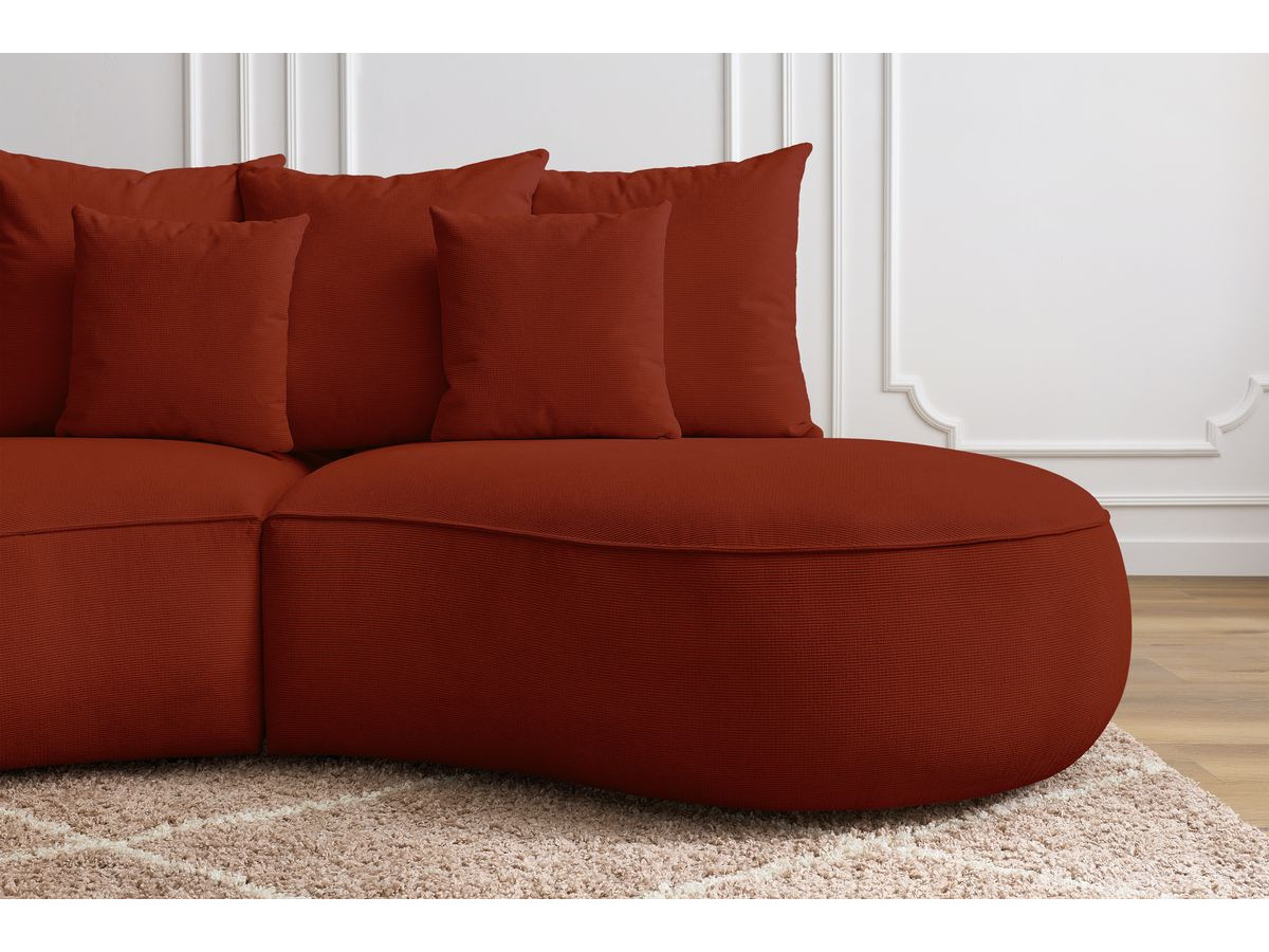 Bobochic Saint-germain Sofa 3-Sitzer Strukturstoff Rot
