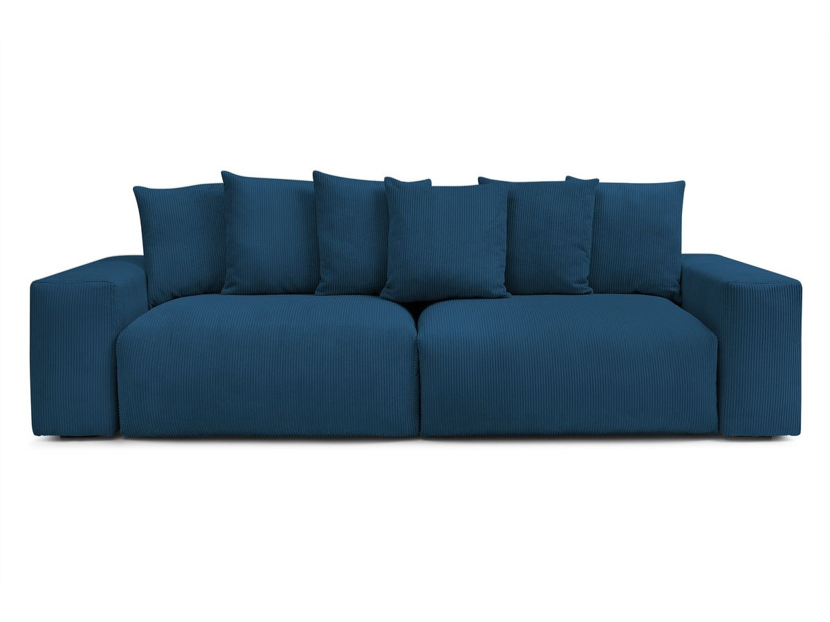 Bobochic Voltaire Sofa 4-Sitzer 320 × 124 cm Cordsamt Dunkelblau