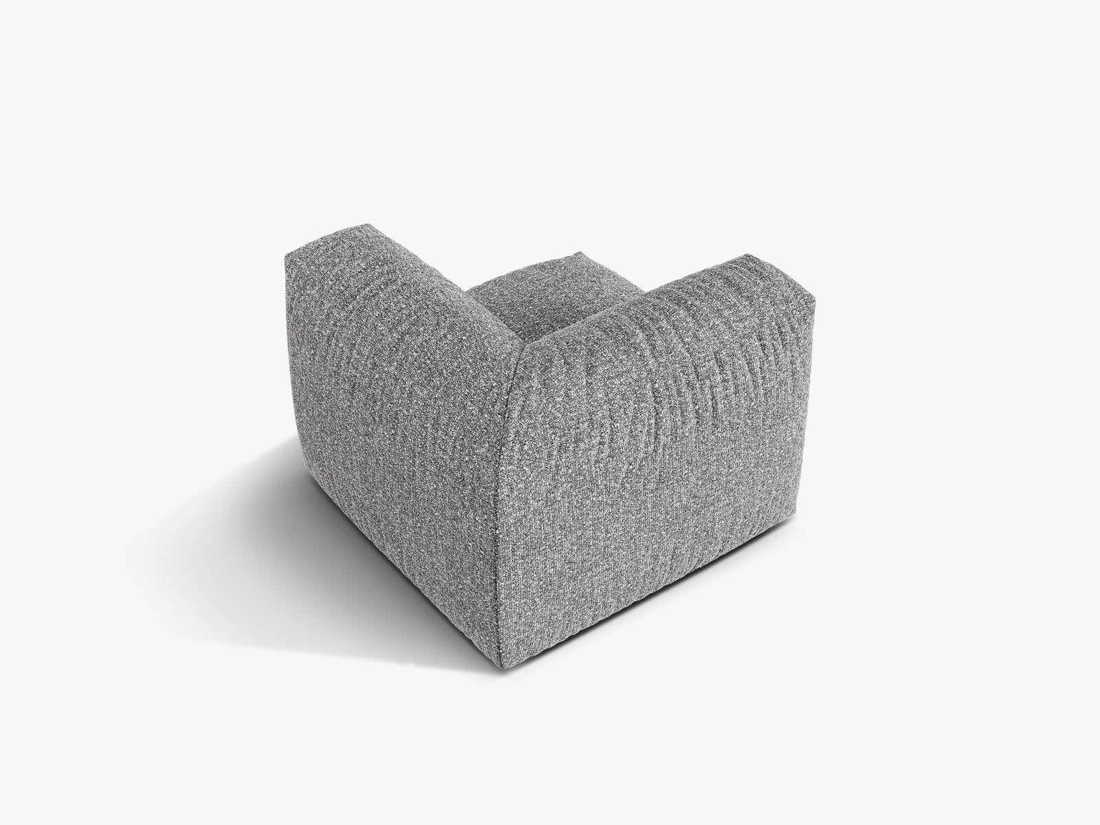Micadoni Eckmodul Martina 1-Sitzer Klein Boucle Monet Graphit