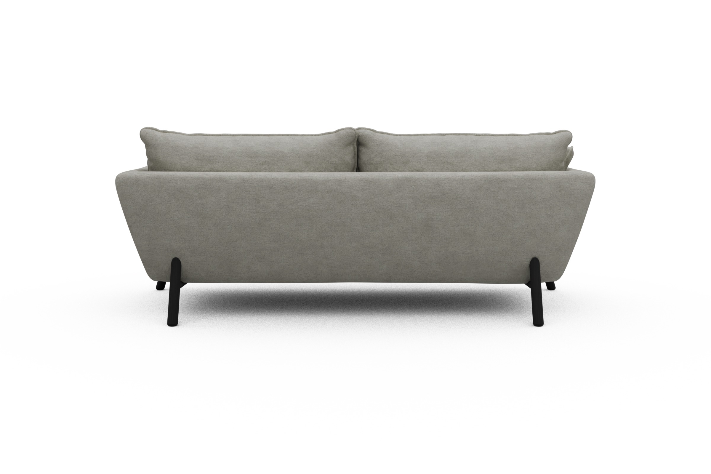 Sofa Emil PREMIUM 3-Sitzer Beinfarbe Eiche Schwarz Carreno-Moon-Stone-White