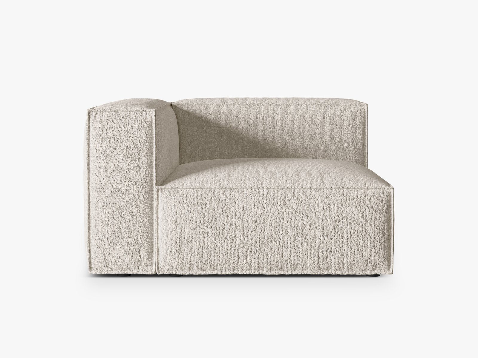 Micadoni Eckmodul Groß Nuria 1-Sitzer Links Boucle Beige