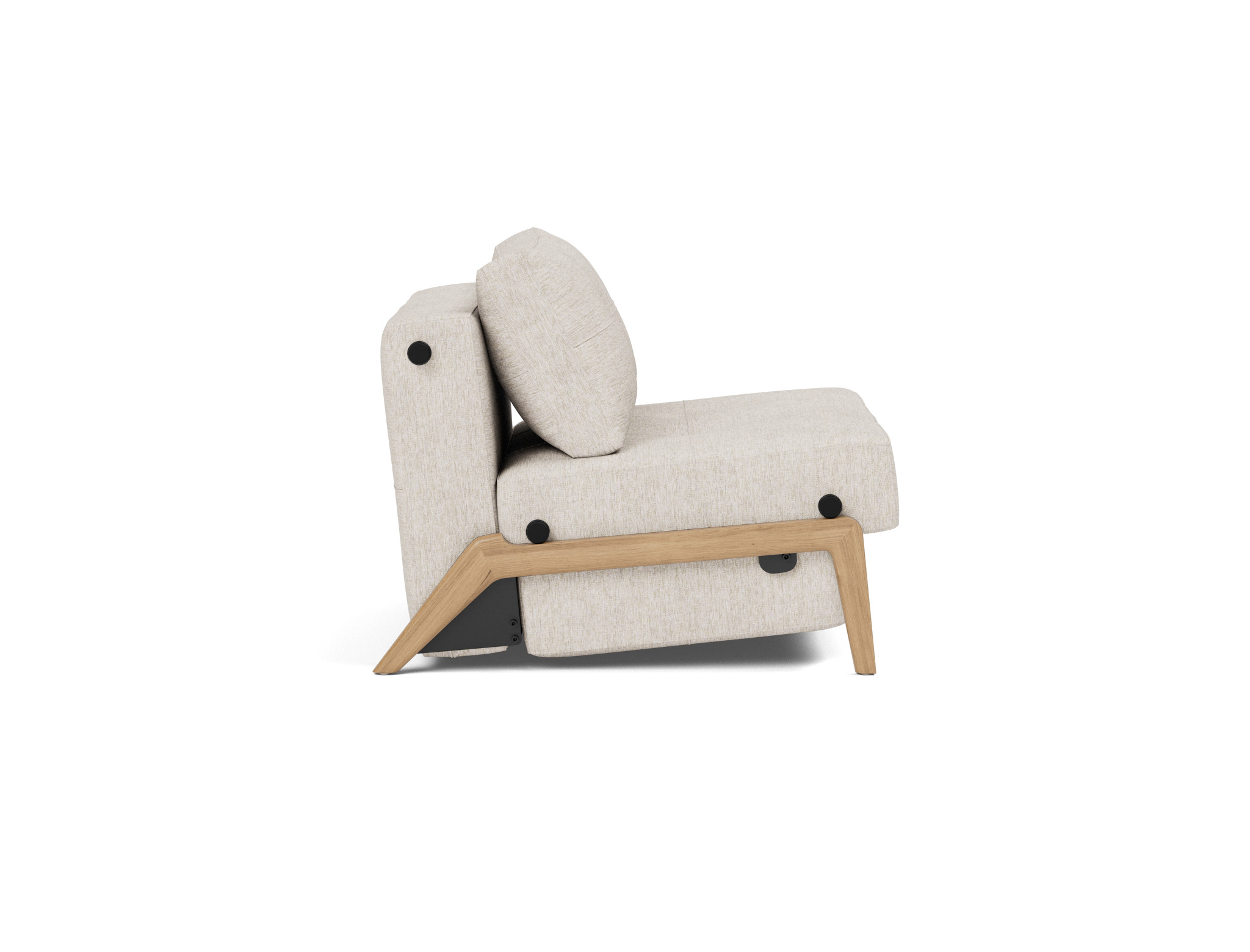 Schlafsessel Cubed 90 Chenille Yuveno 470-Natural Beine Eiche