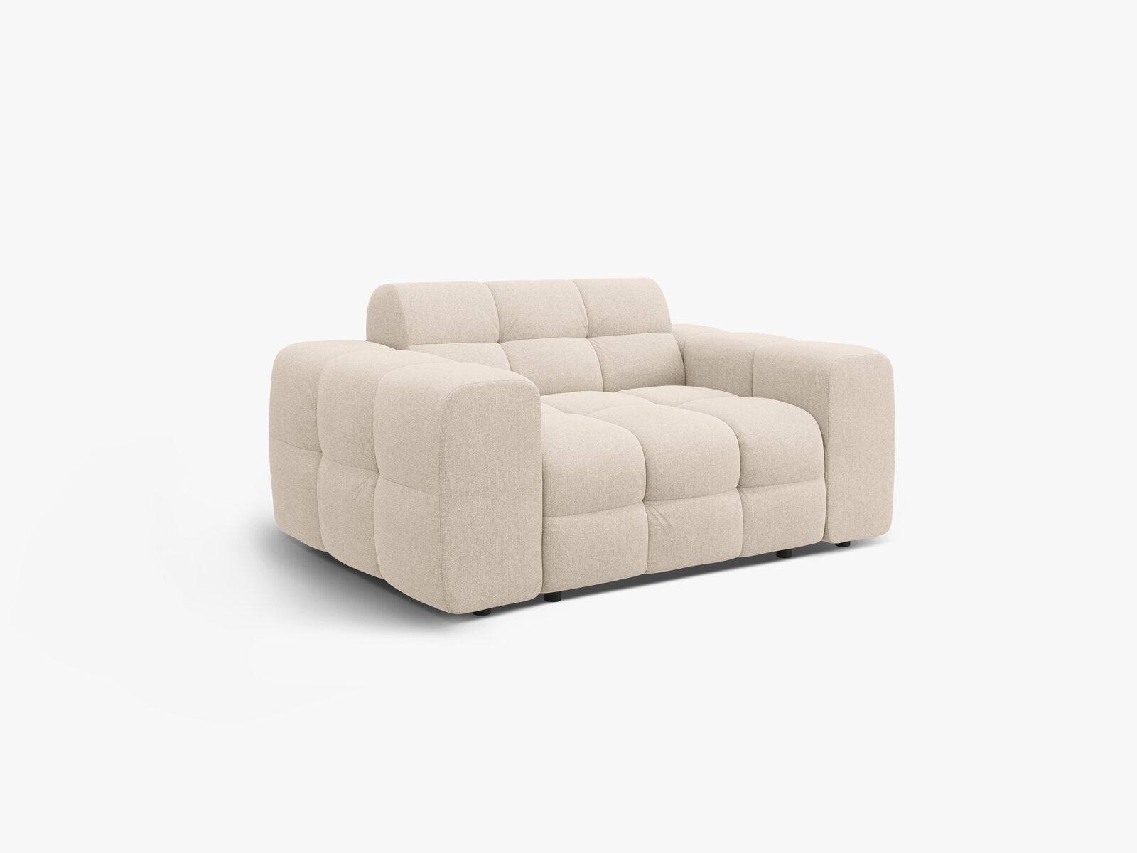 Micadoni Sofa Kendal 2-Sitzer Strukturierter Stoff Beige