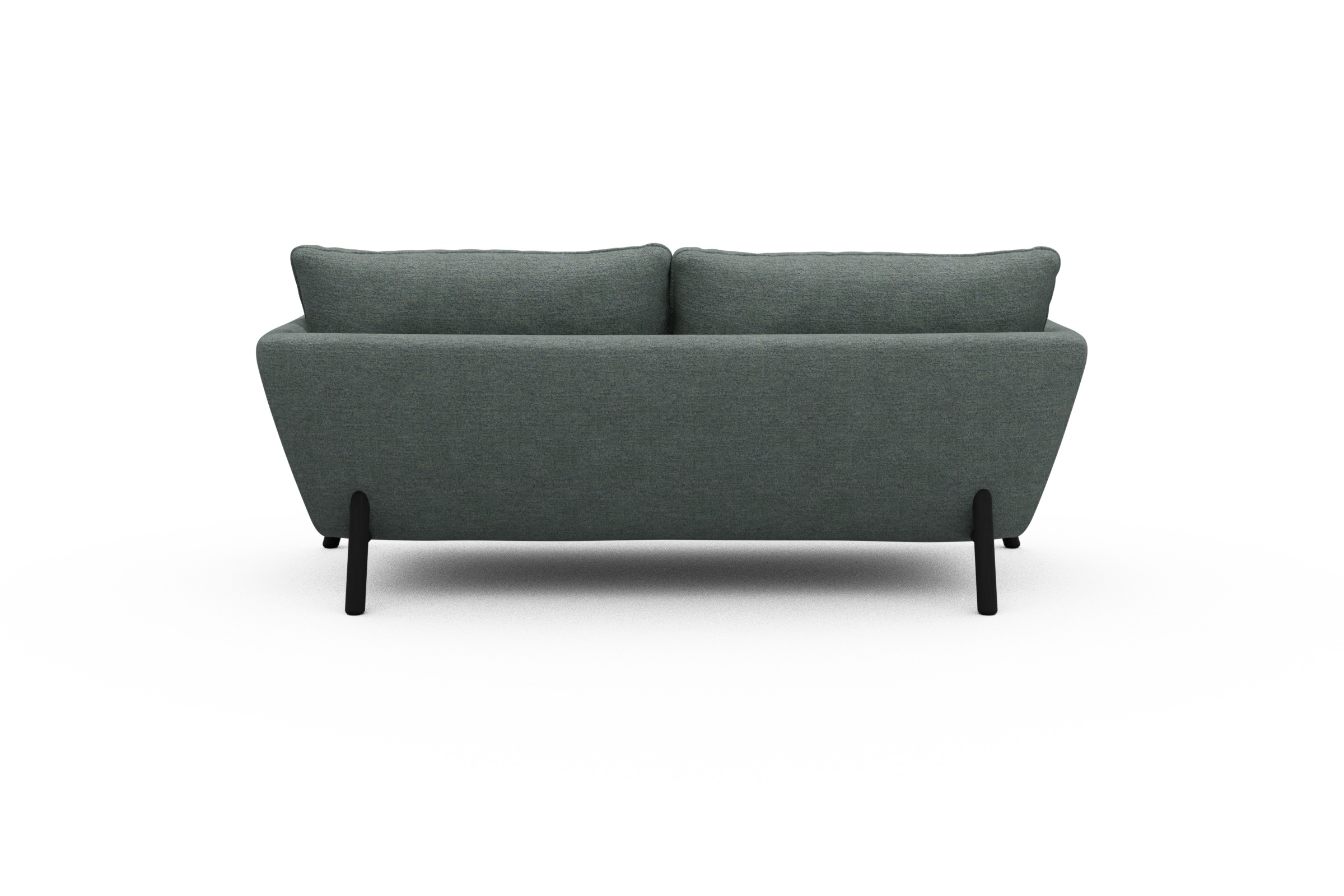 Sofa Emil 2-Sitzer Beinfarbe Eiche Schwarz Carreno-Ice-Blue