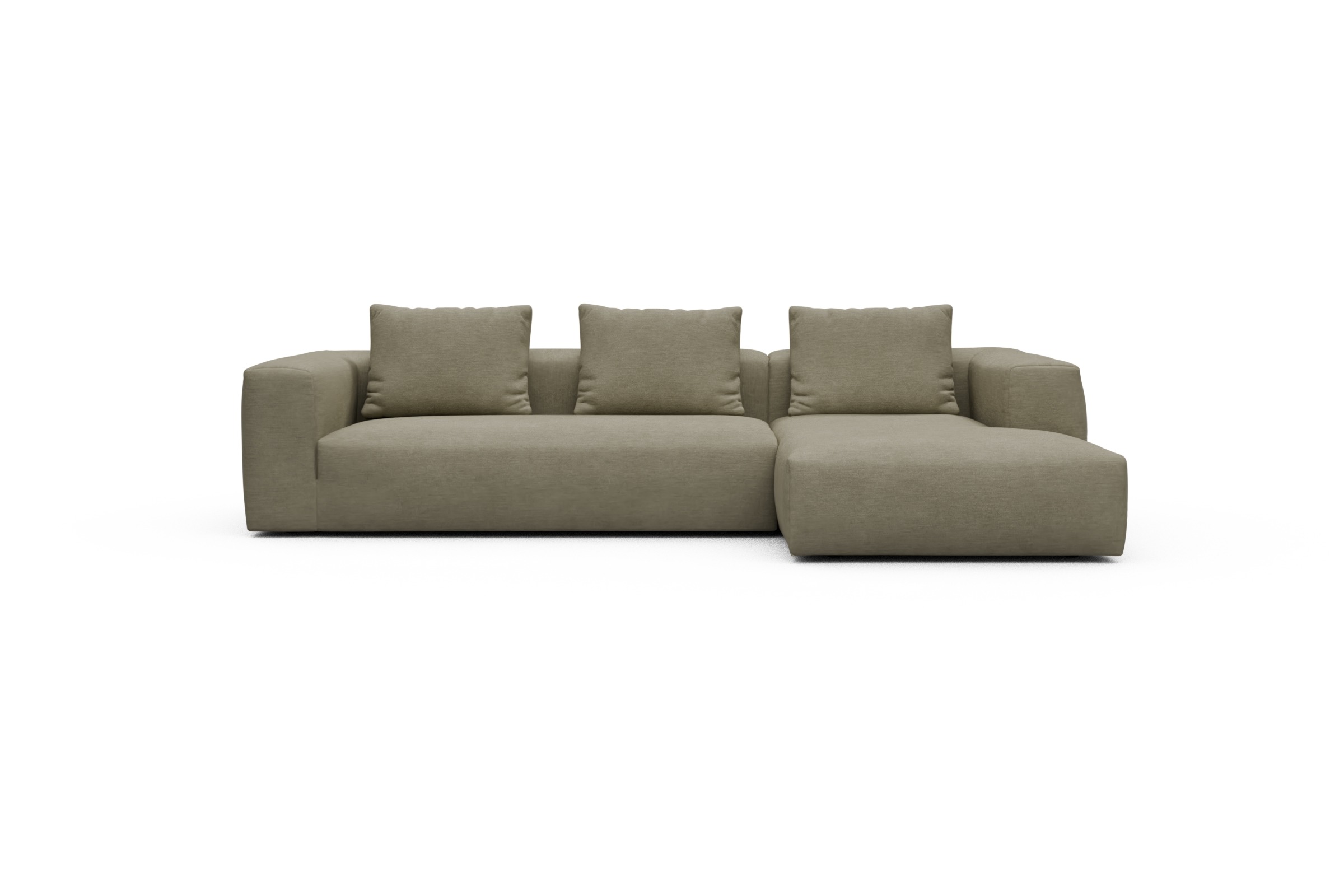 Skandi Home Ecksofa Fred Chaiselongue rechts mit 2,5-Sitzer Vivus-Dusty-Sand moebelfaktor