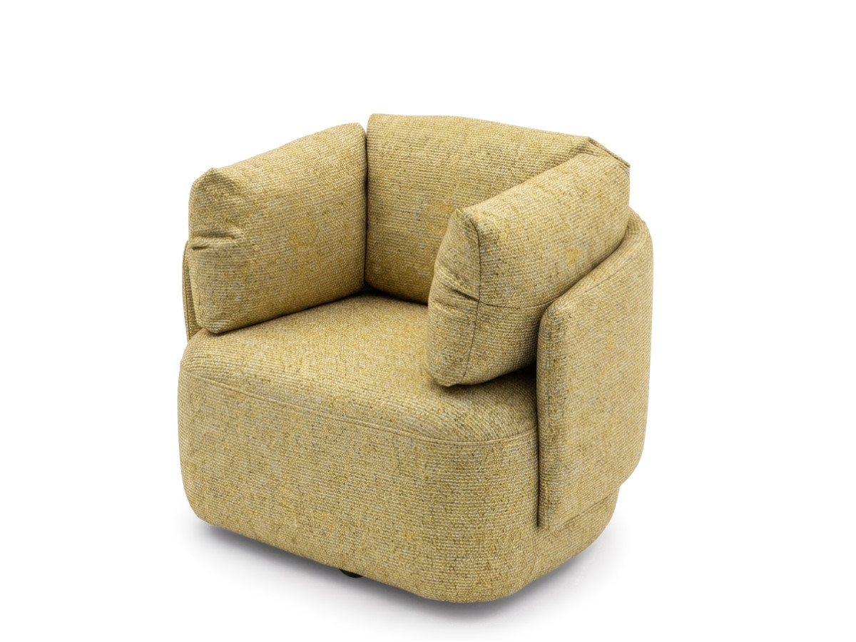 Bobochic Mario Sessel Melange-Stoff Gelb