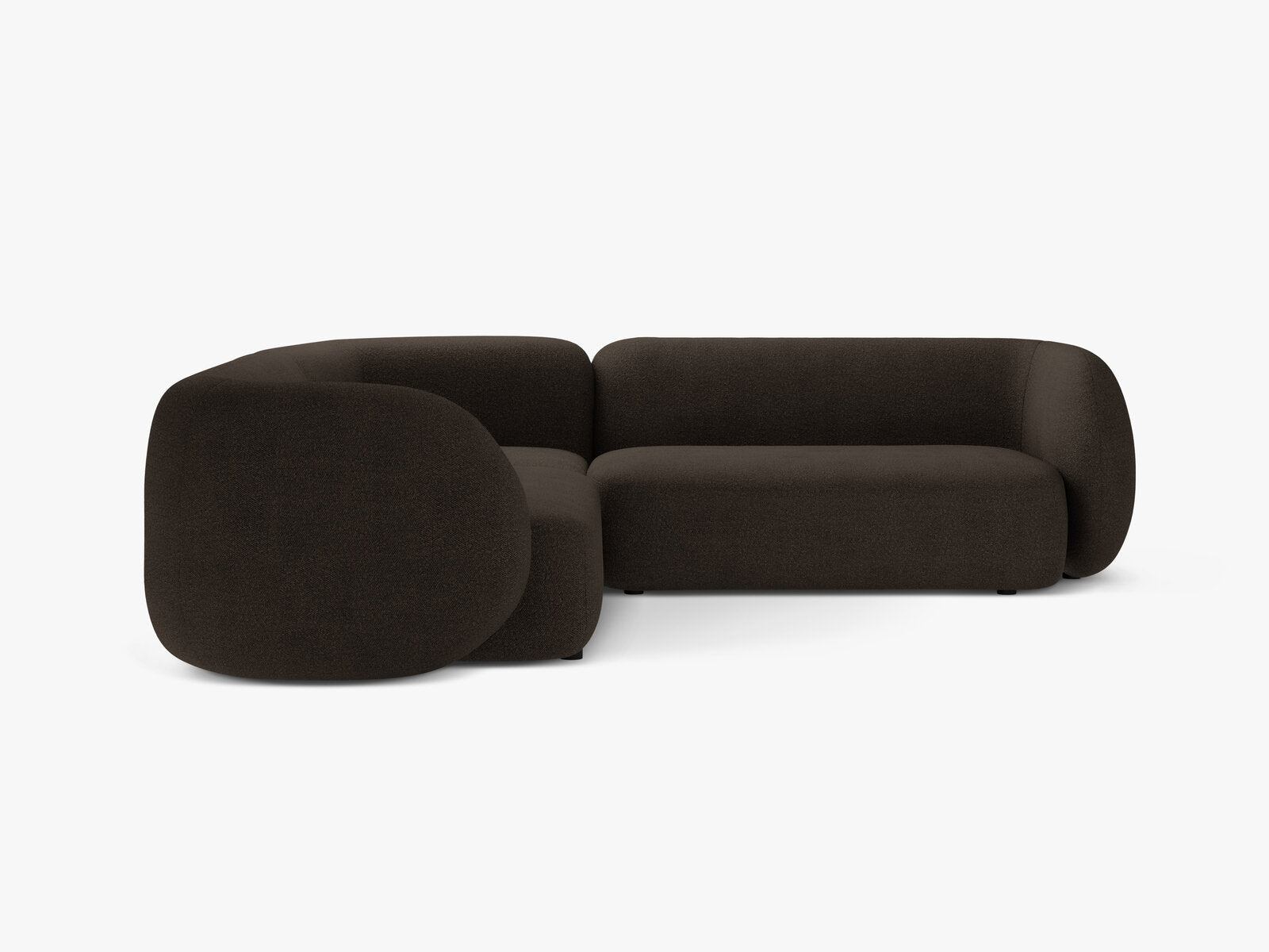 Micadoni Ecksofa Kate 5-Sitzer Boucle Baloo Braun