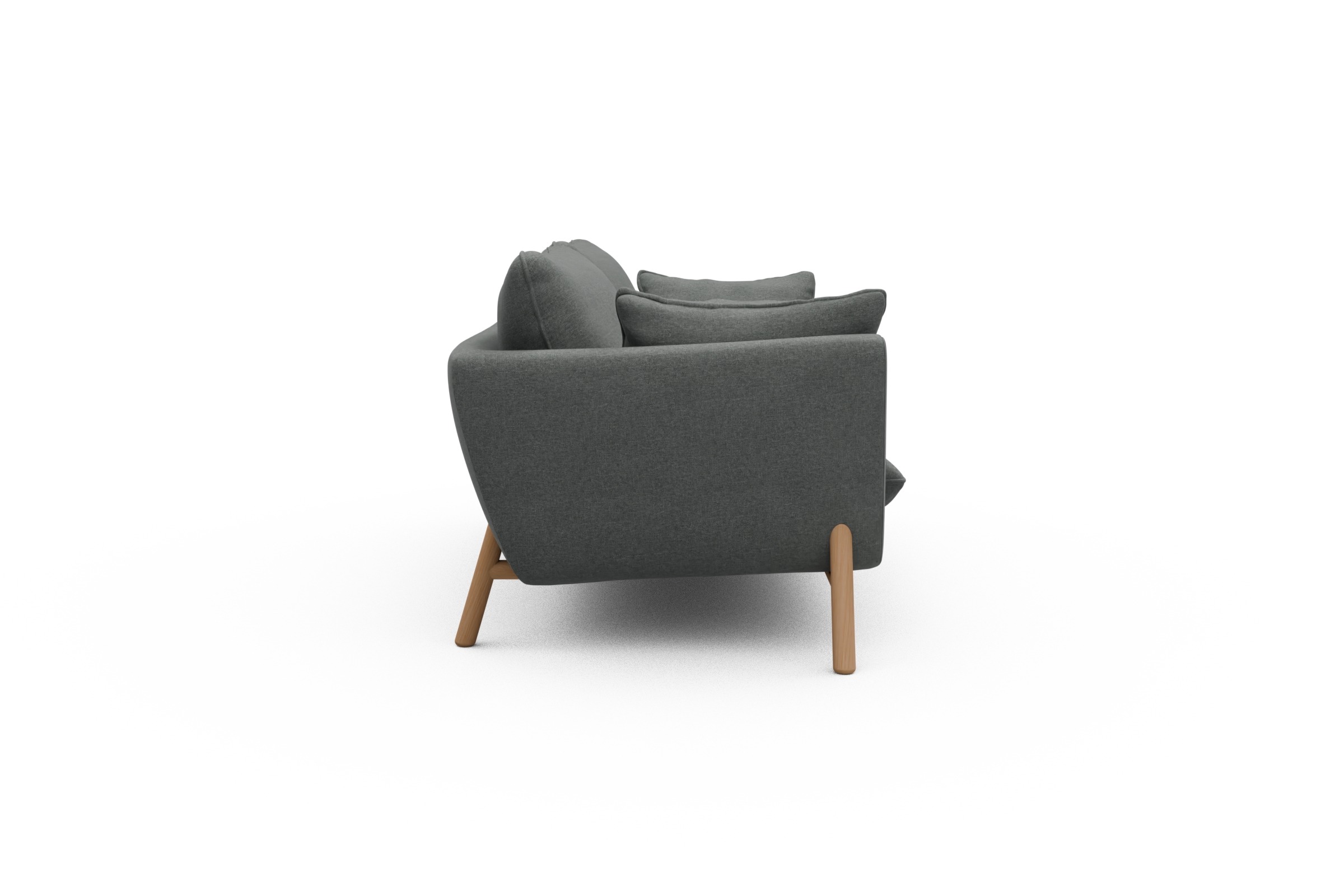 Sofa Emil 2-Sitzer Beinfarbe Eiche Natur Satya-Steel