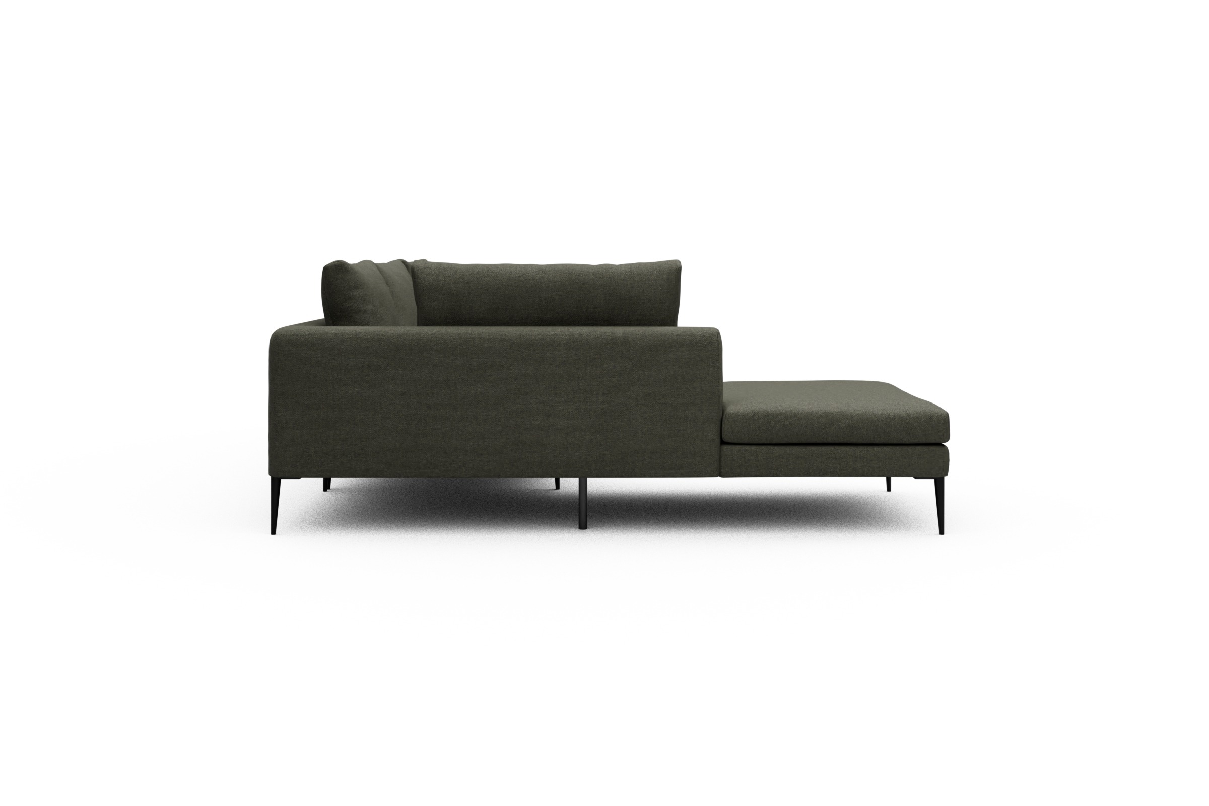 Ecksofa Paul Relax-Ecke rechts mit 3-Sitzer Sama-Winter-Moss