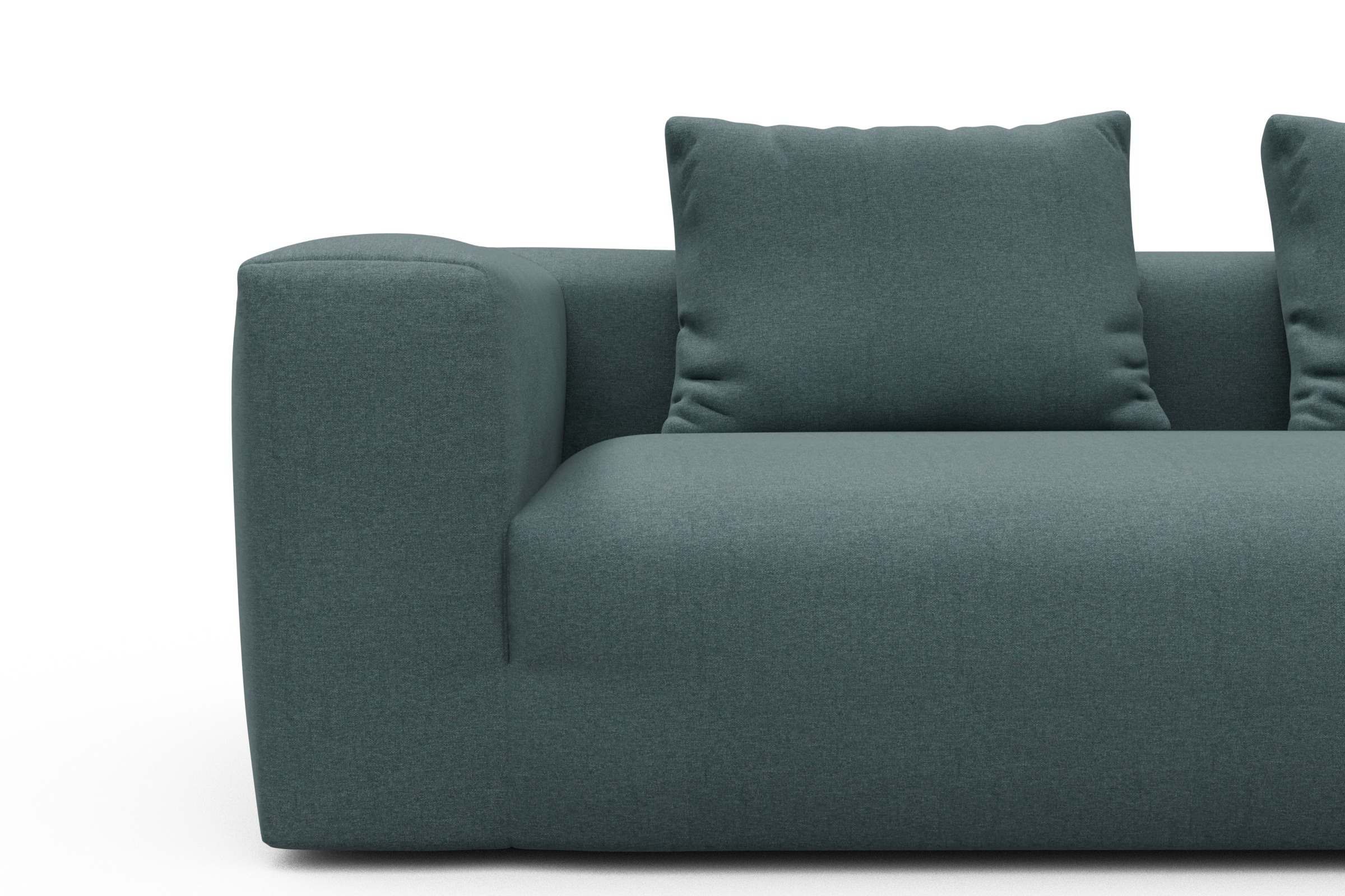 Wohnlandschaft Fred Chaiselongue rechts mit 2-Sitzer und lange Armlehne links Satya-Niagara