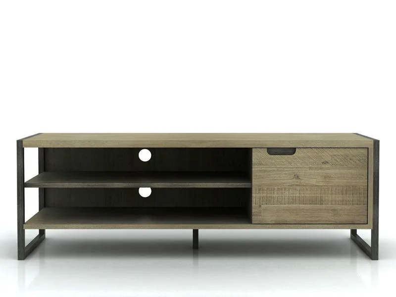 Moebelfaktor Livin Hill TV-Schrank FLOL01A Sandfarben, graphitfarbene Beine