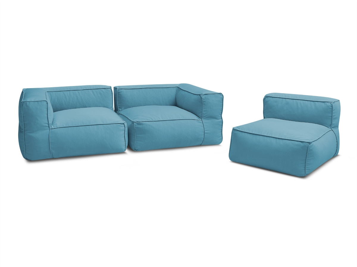 Bobochic Giulia Gartensofa 3-Sitzer Stoff Hellblau