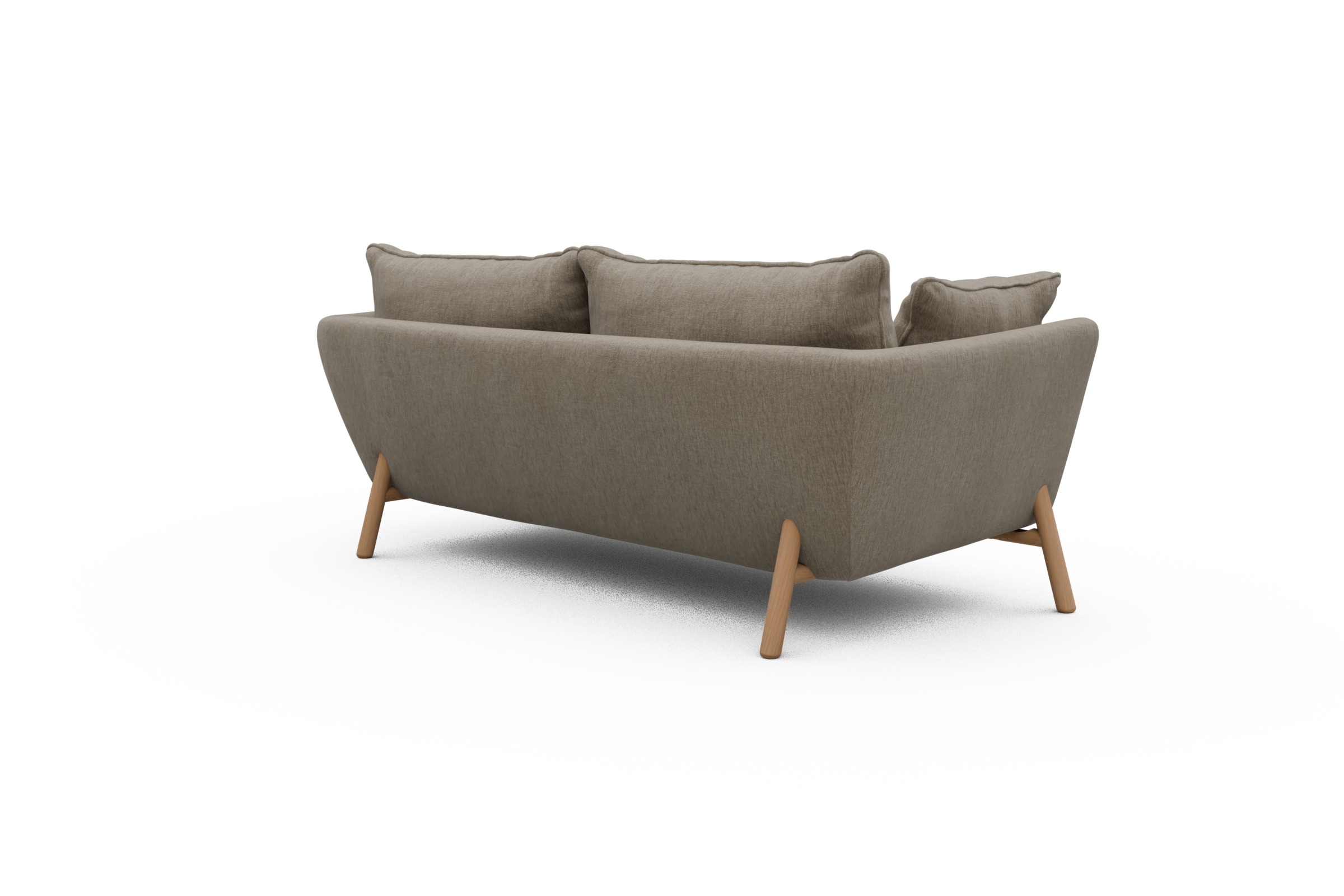 Sofa Emil PREMIUM 2-Sitzer Beinfarbe Eiche Natur Smooth-Beige