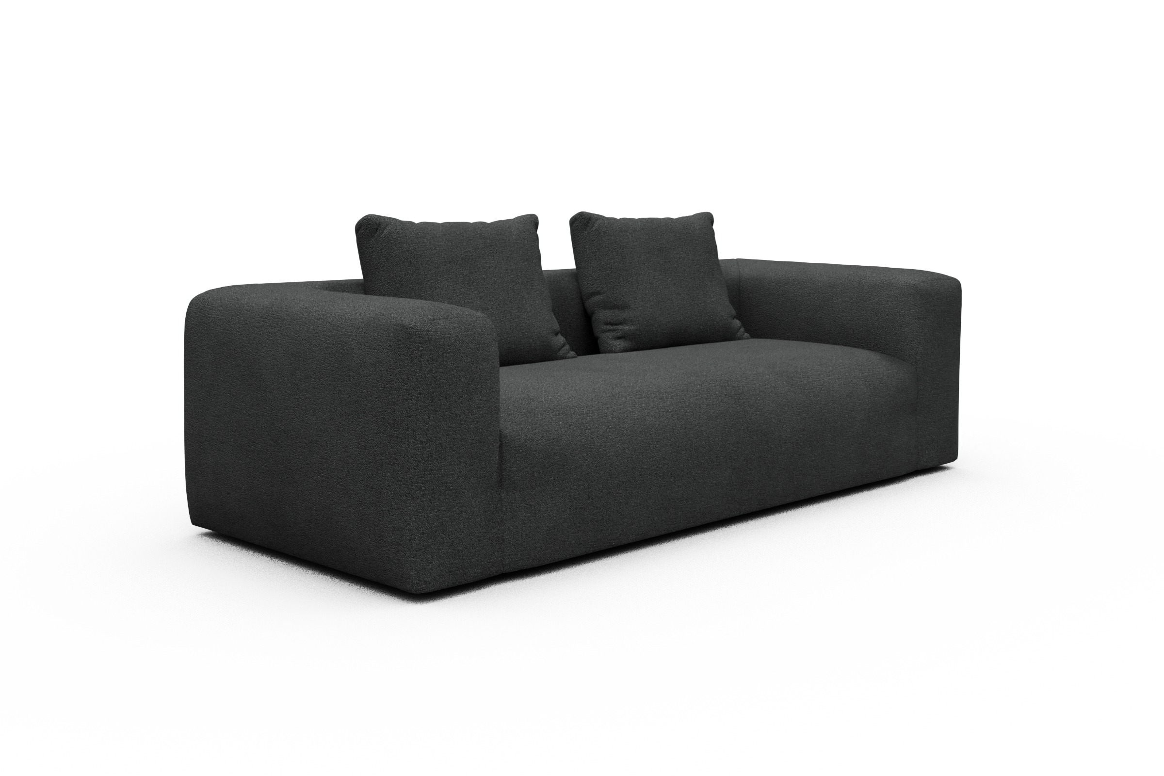 Sofa Fred 3-Sitzer Boucle-Charcoal