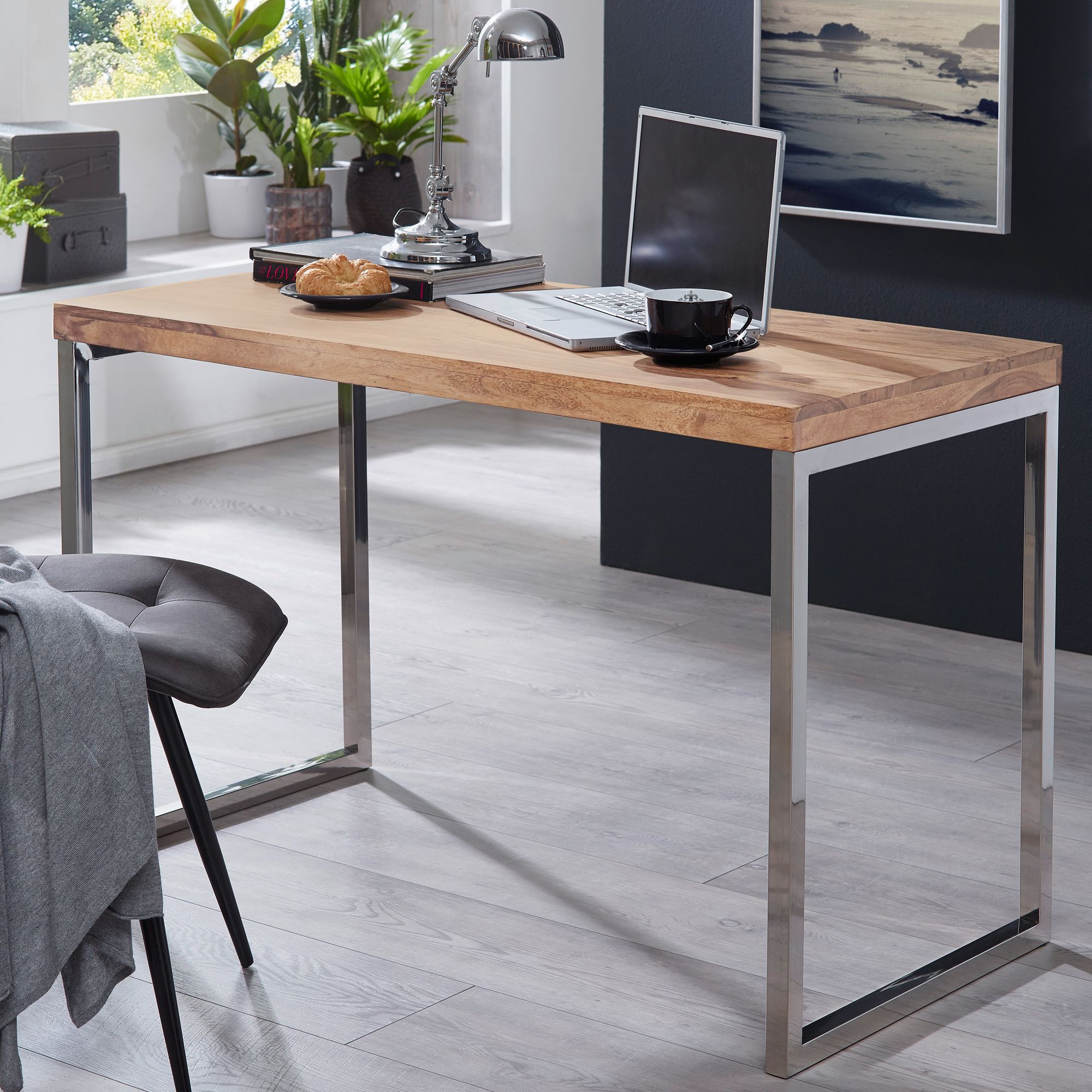 Schreibtisch Alta Akazie Massivholz 120 × 60 × 76 cm