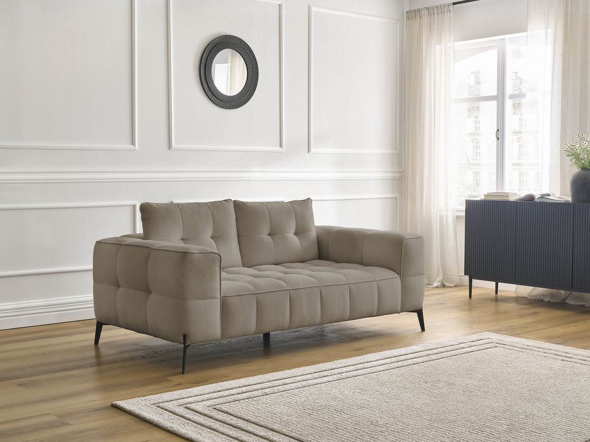 Bobochic Anis Sofa 2-Sitzer Strukturstoff Taupe
