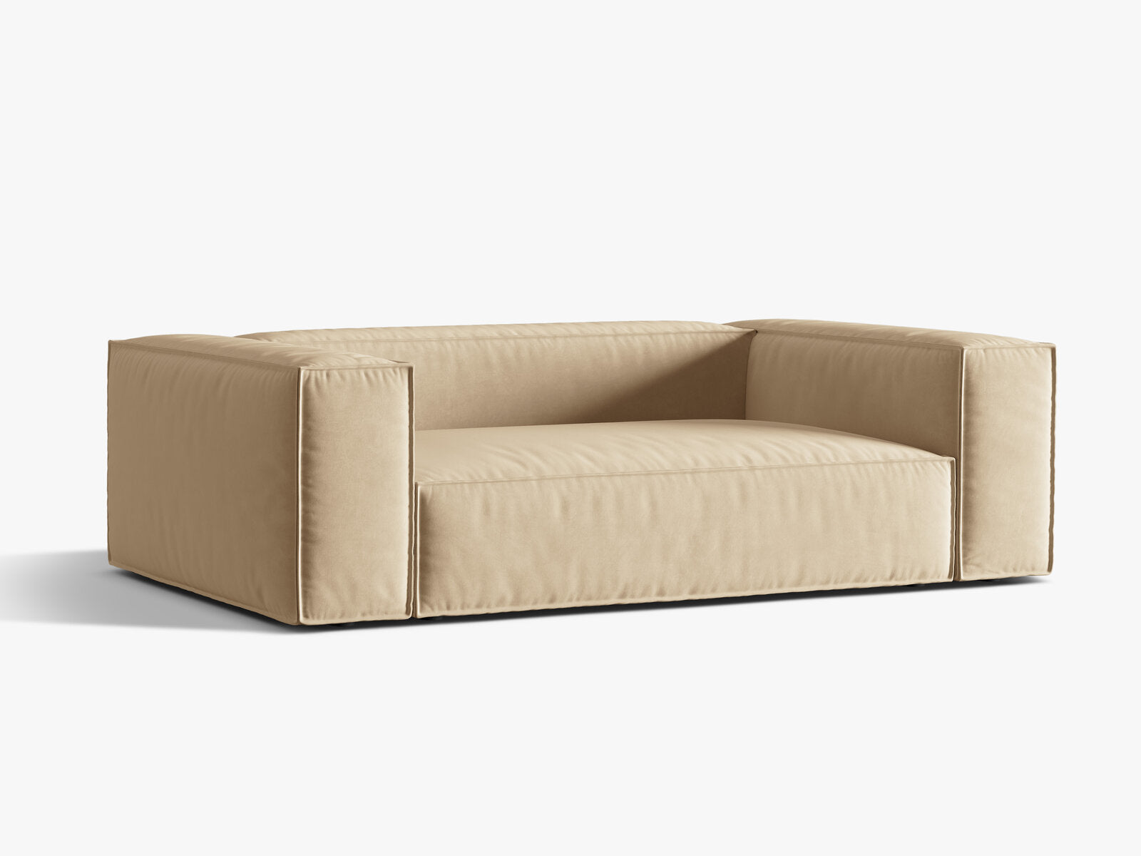 Micadoni Sofa Nuria 3-Sitzer Samt Nude