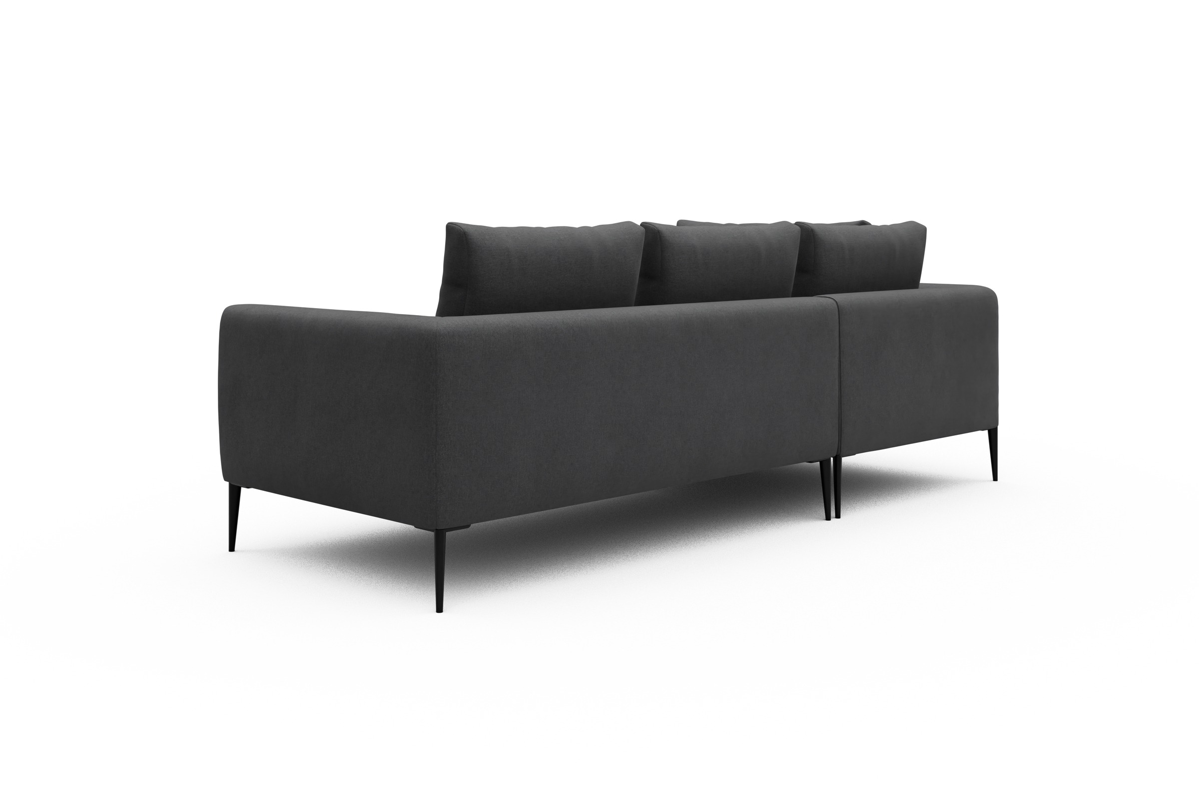 Ecksofa Paul Relax-Ecke links mit 2-Sitzer Satya-Zinc