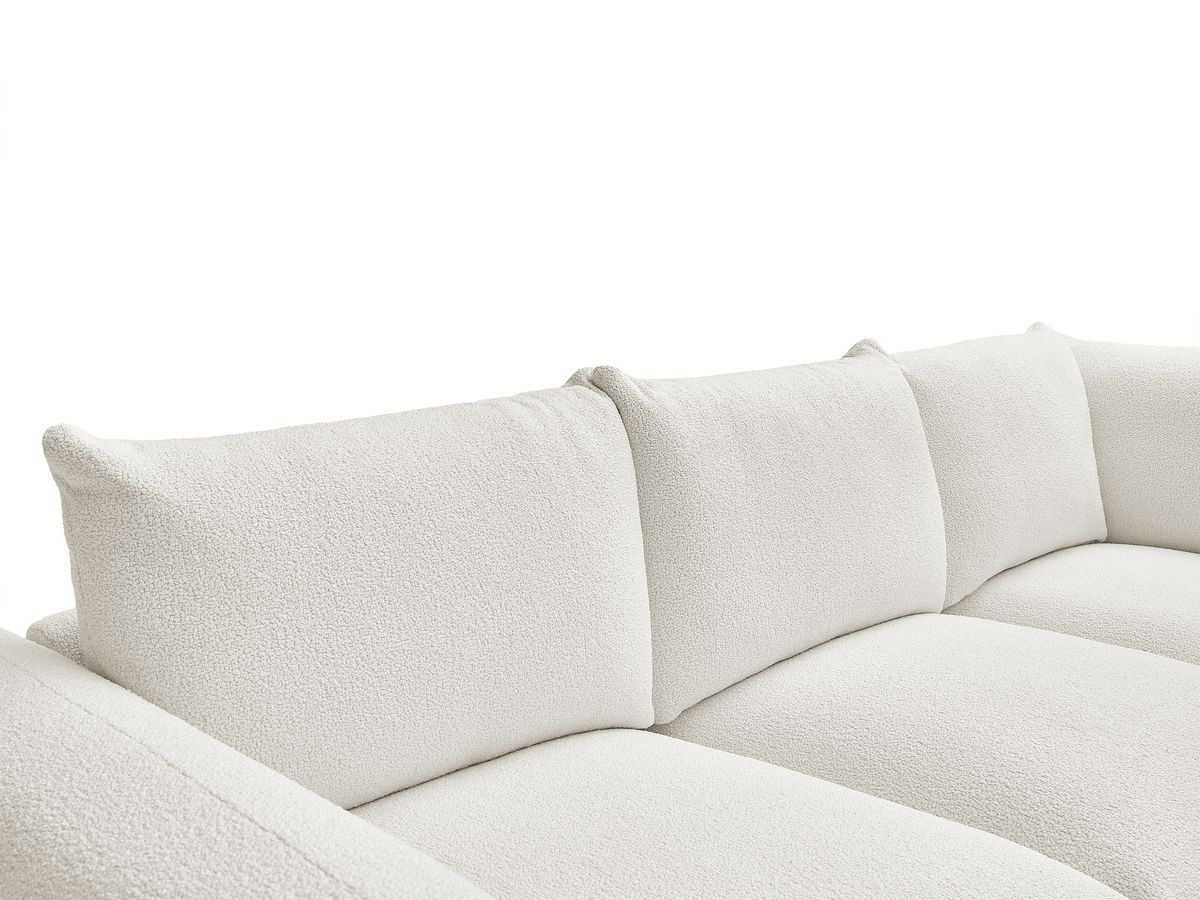 Bobochic Ernest Ecksofa Bouclé-Stoff Weiß