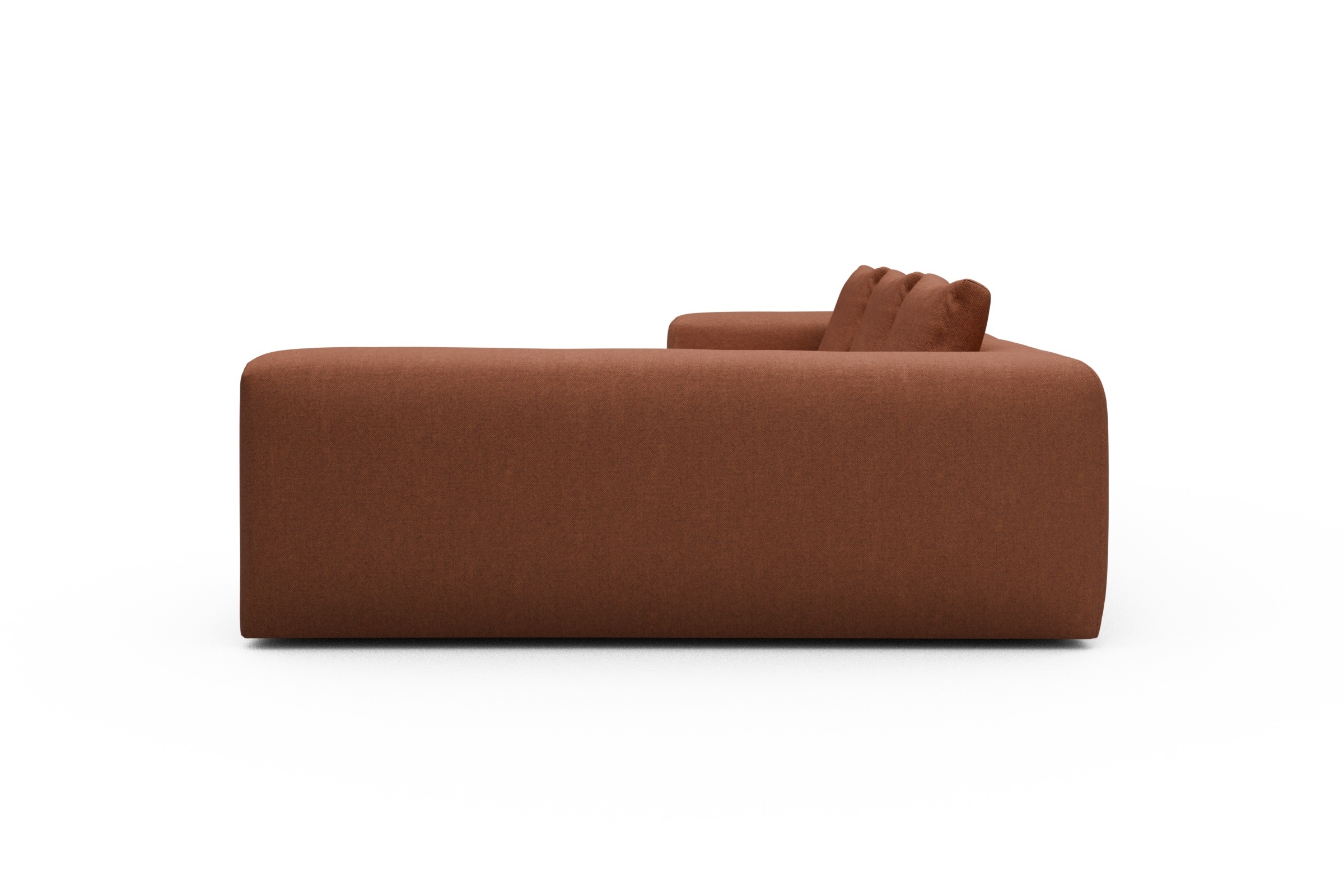 Ecksofa Fred 2x 2,5-Sitzer rechts offen Weda-Rust