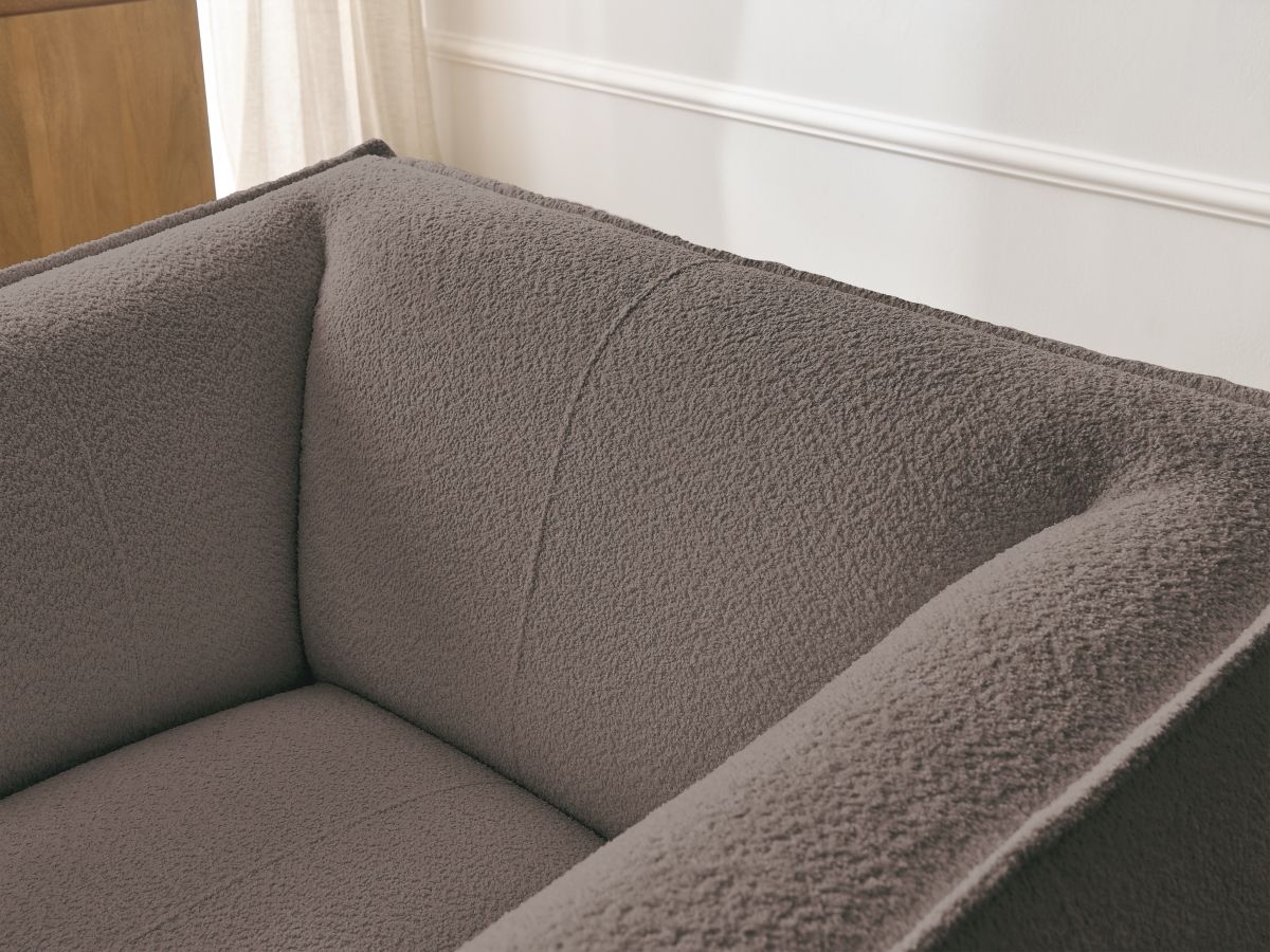 Bobochic Giorgia Sessel Bouclé-Stoff Braun