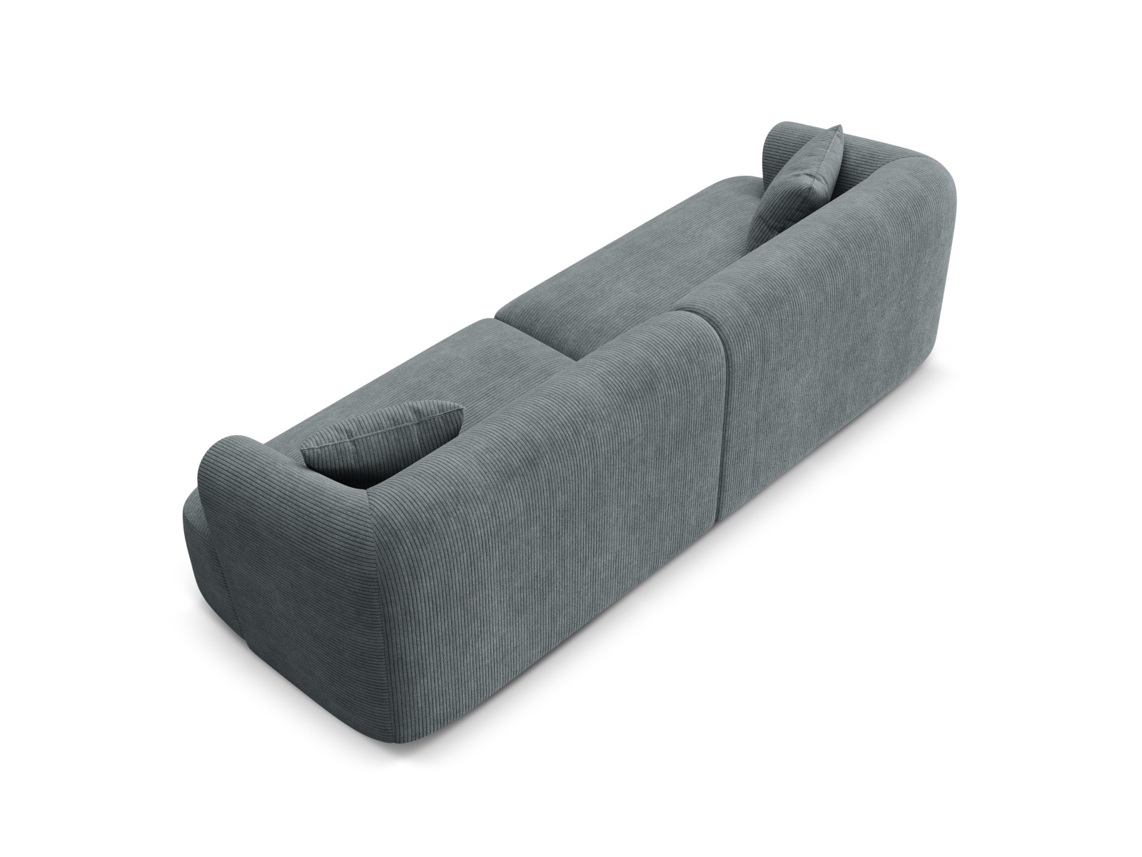 Cosmopolitan Design Sofa Campi 4-Sitzer Kord Lincoln D Dunkelgrau Melange