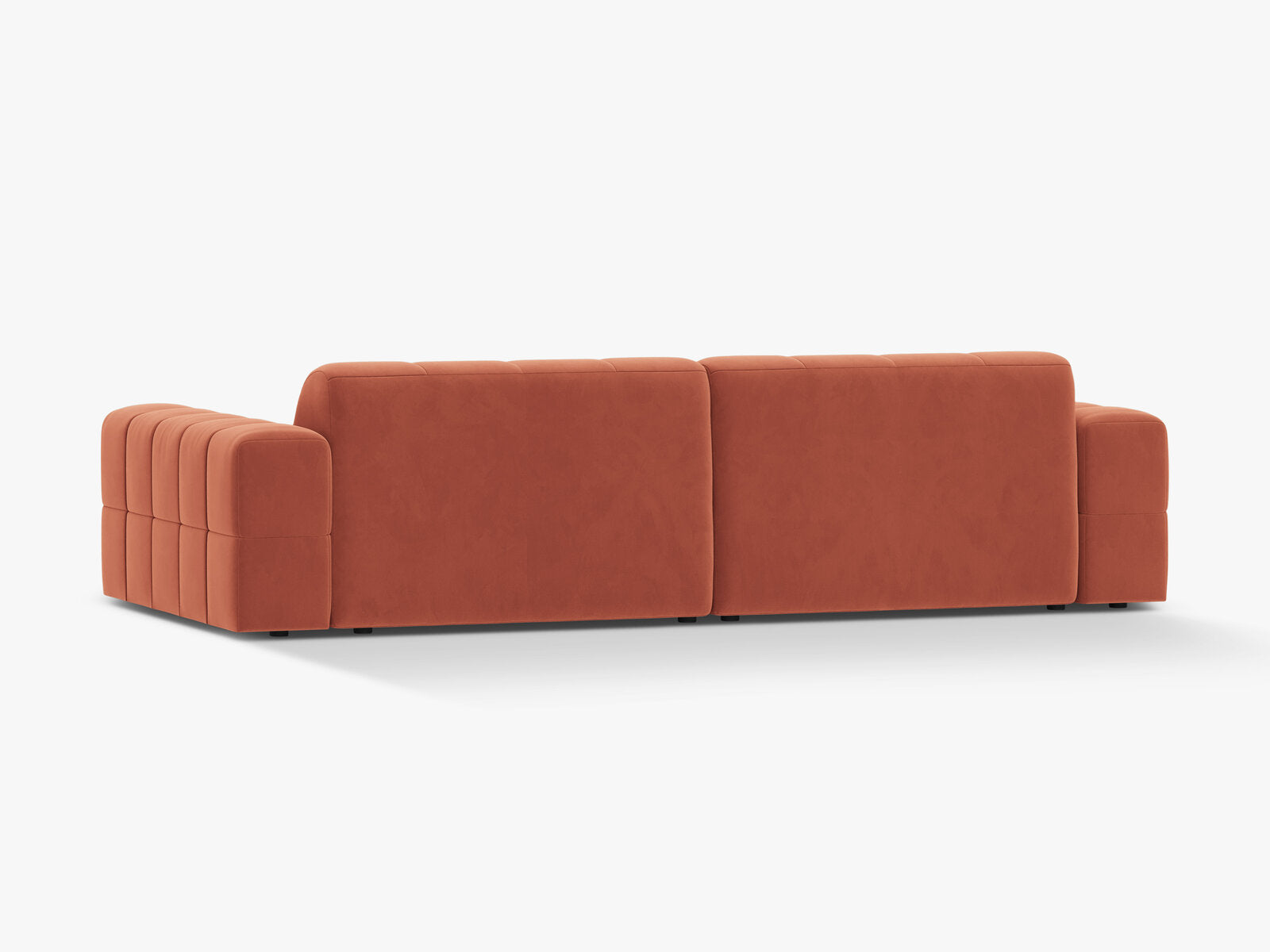 Micadoni Sofa Jennifer 4-Sitzer Samt Venus Koralle