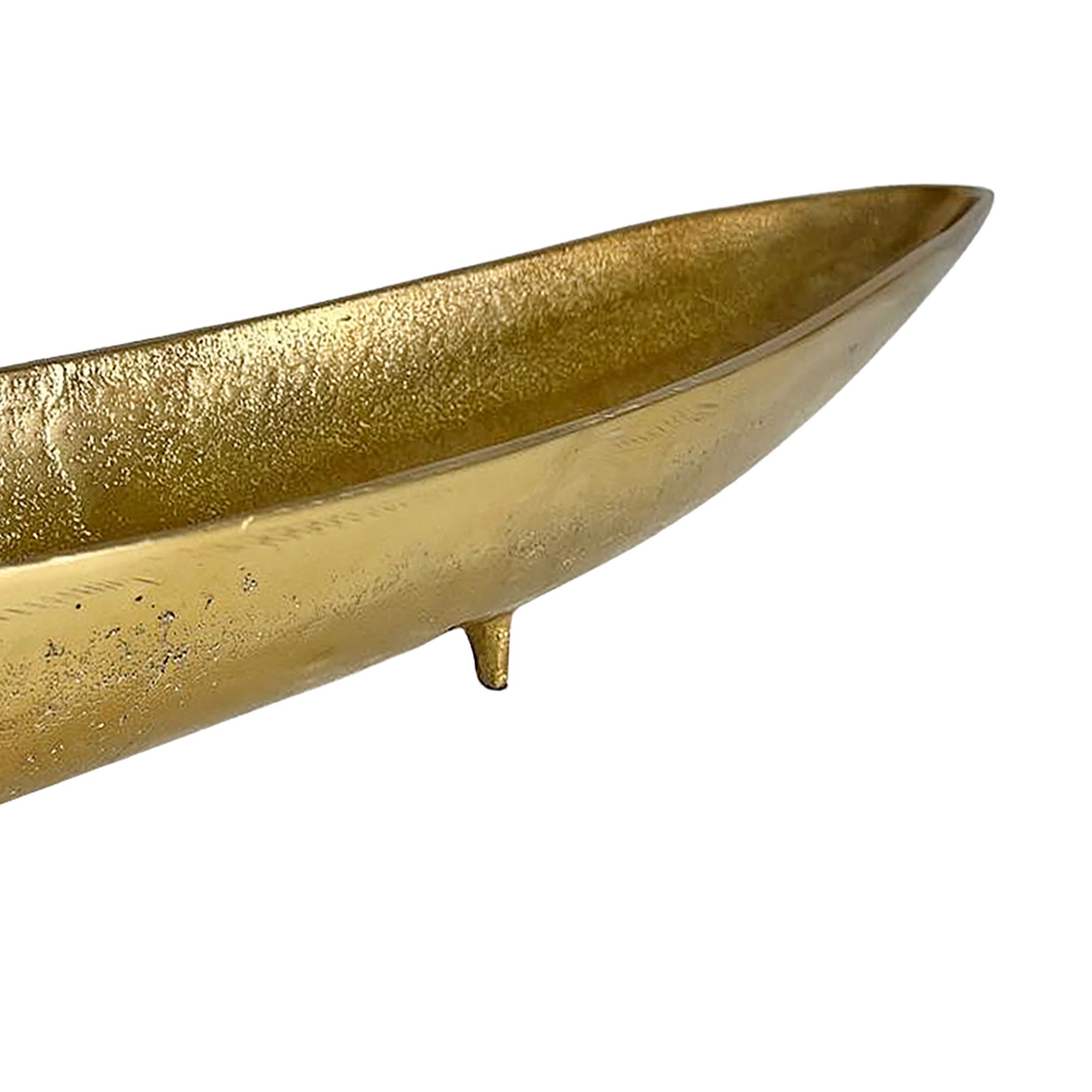 Dekoschale Skjolden Aluminium Gold 80 × 13 × 7 cm