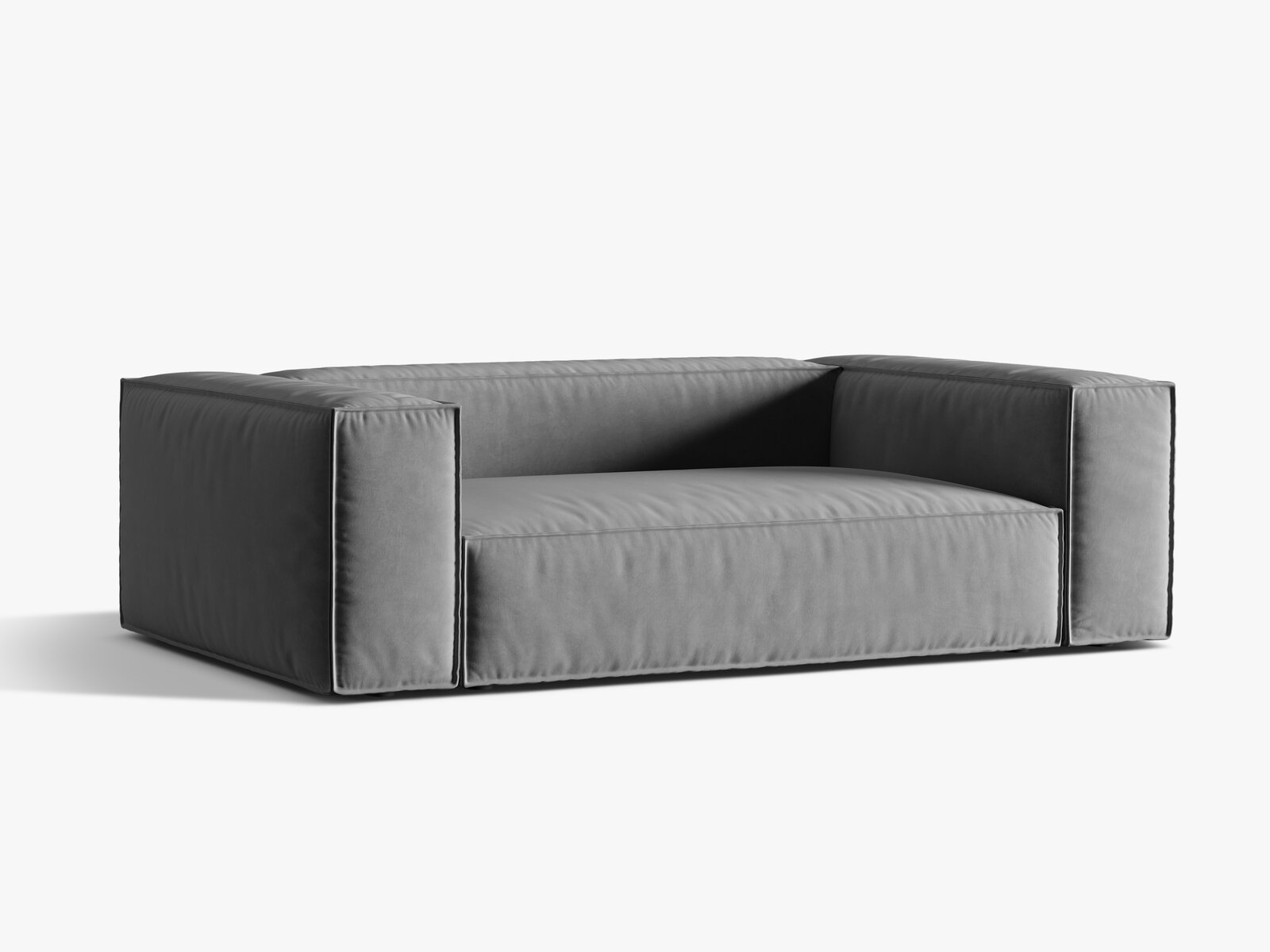 Micadoni Sofa Nuria 3-Sitzer Samt Grau