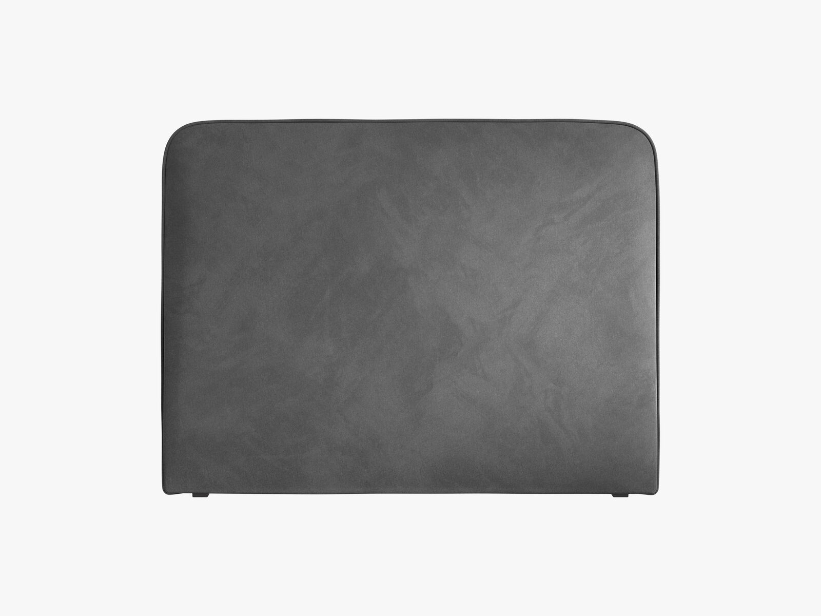 Micadoni Jamie Samtiger Kopfteil 140 cm (H 120 cm) Samt Paris Grau 160x120