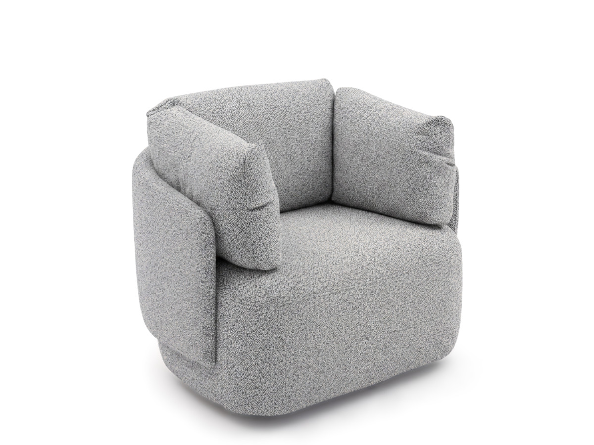 Bobochic Mario Sessel Melange-Stoff Grau